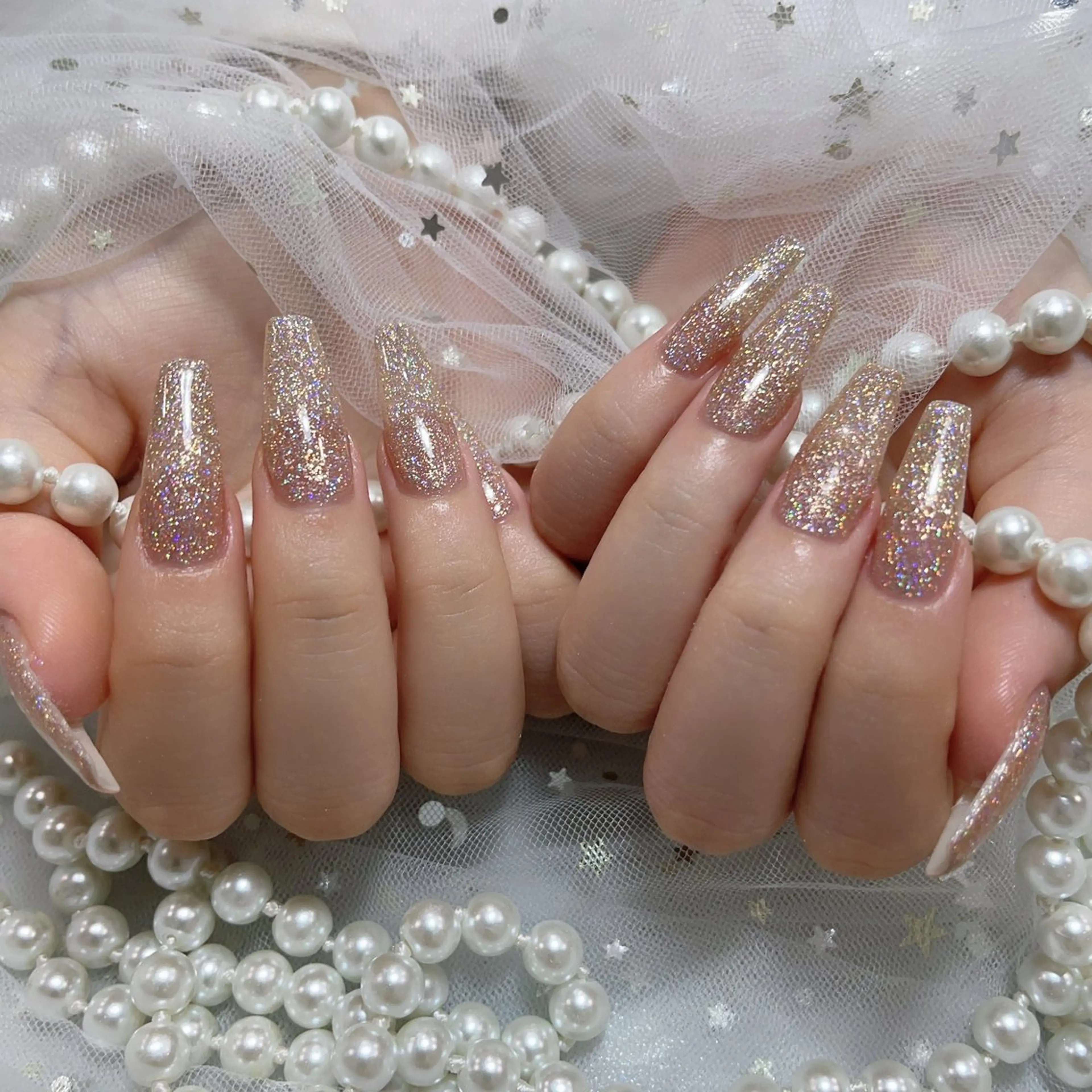 ネイル アートネイル フラッシュネイル フレンチネイル ガラスフレンチ グラデーション M2beauty Renaのネイルデザイン