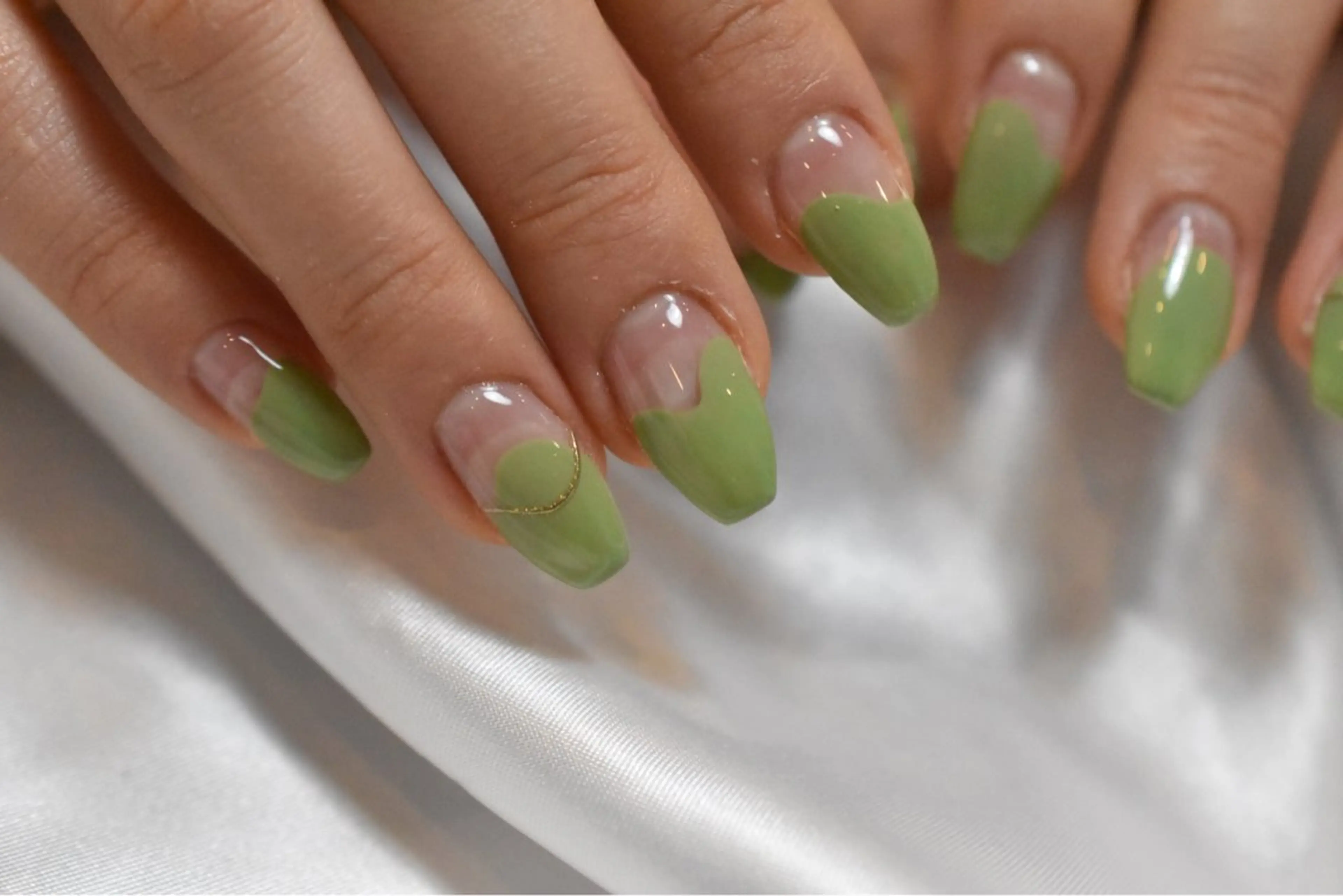 ネイル フレンチネイル ミラーネイル スクエアネイル 963.nail所属・【フィルイン専門店】 KURUMIのネイルデザイン