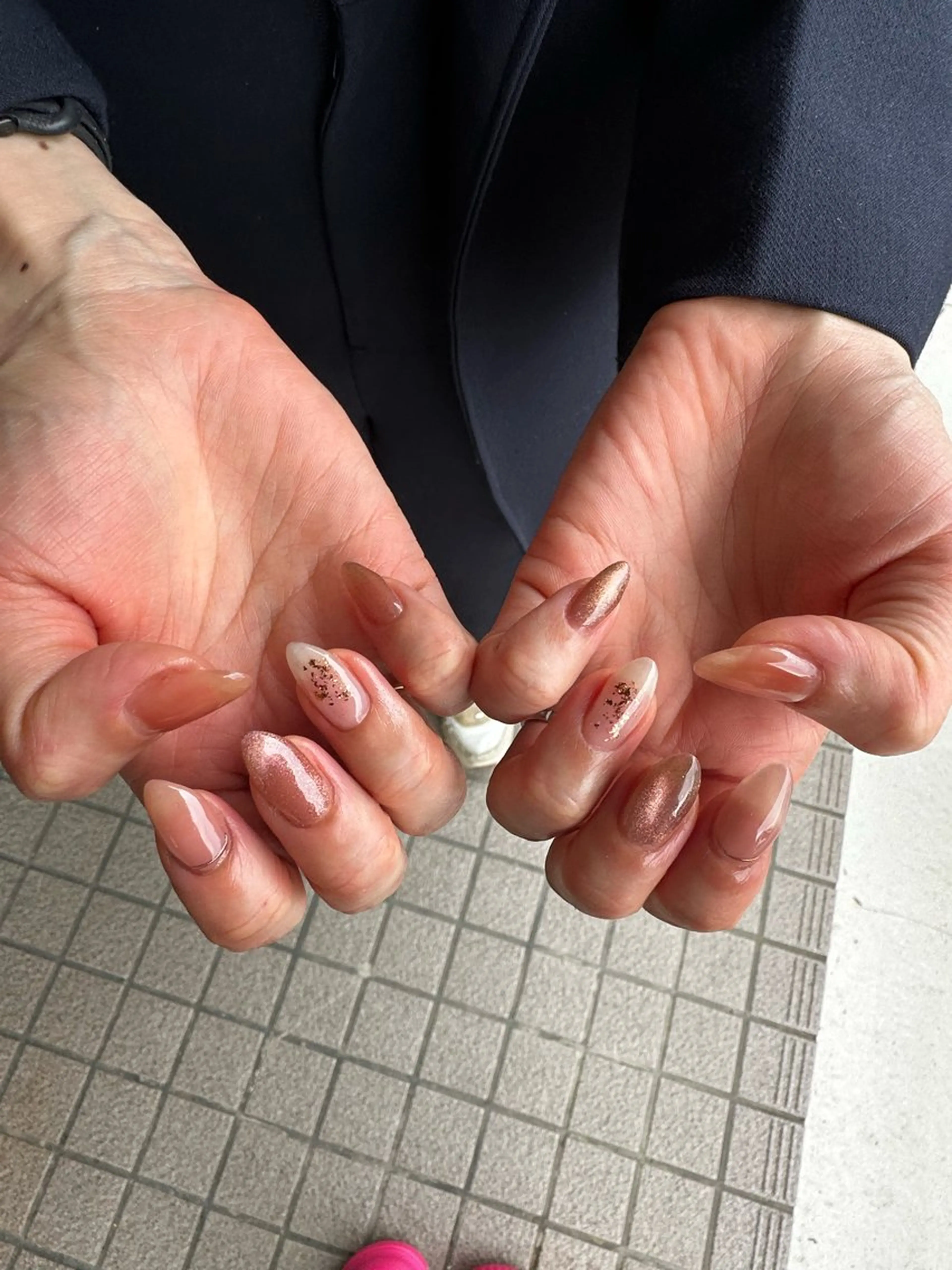 ネイル ニュアンスネイル ハンドネイル Sawa ︎︎𓂃⟡.·のネイルデザイン