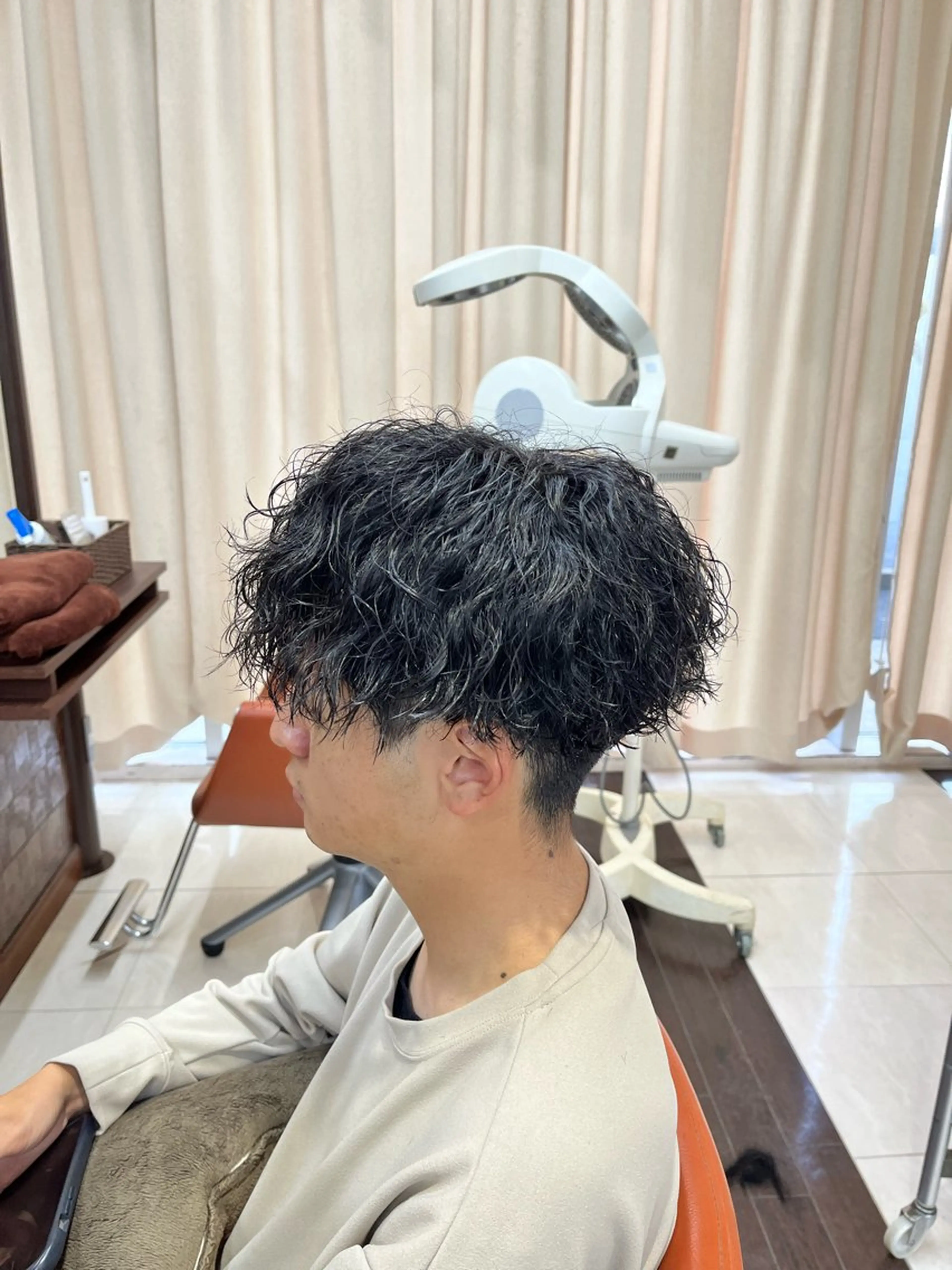 ショート パーマ メンズ マッシュ メンズパーマ ツイストスパイラルパーマ 刈り上げ スパイラルパーマ AROH men's cut&men's perm 船橋店所属・🧊メンズ特化🧊 高木航希のヘアスタイル