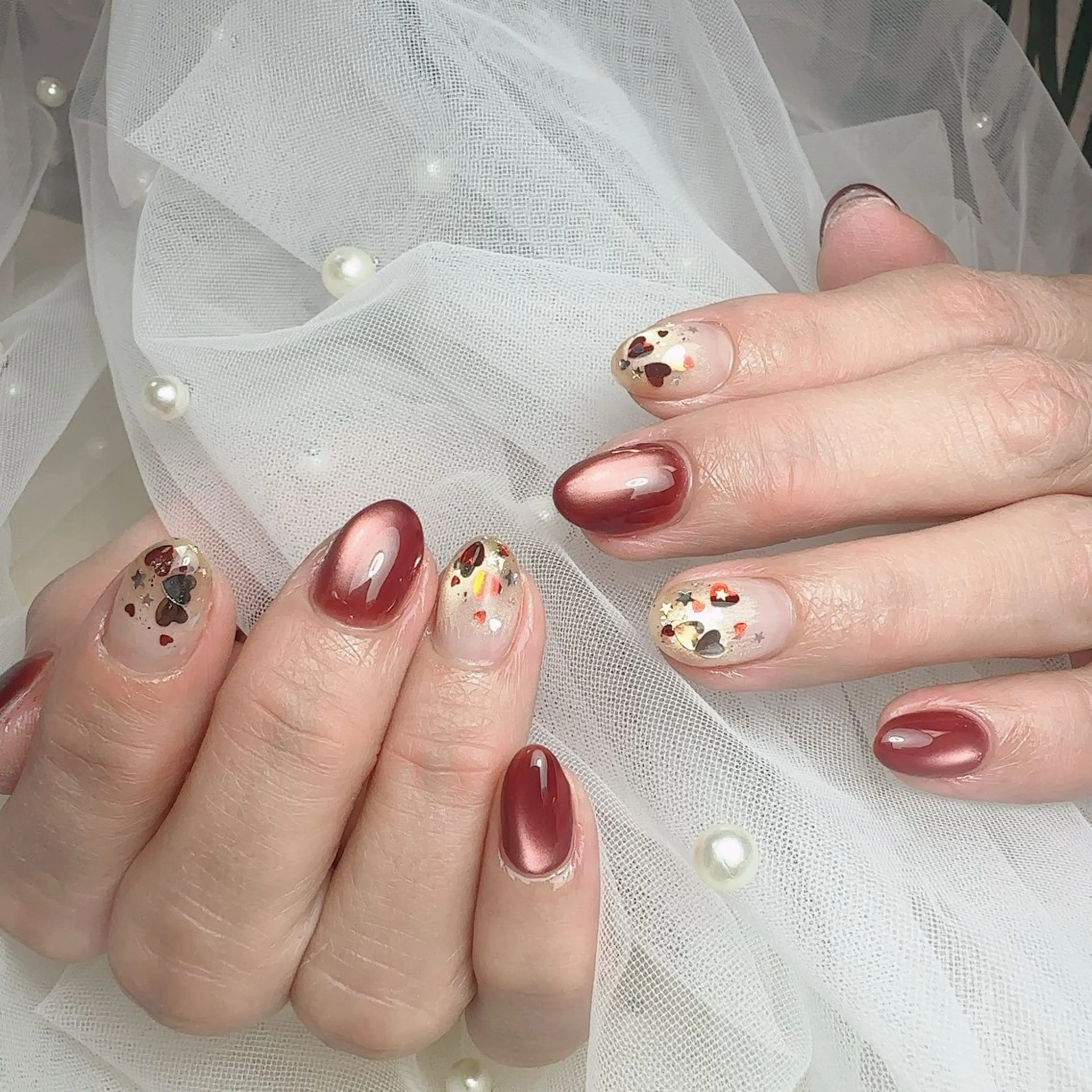 ネイル 成人式 長さ出し フットネイル フレンチネイル ジェルネイル ハンドネイル ハンドケア nail salon Feerieのネイルデザイン