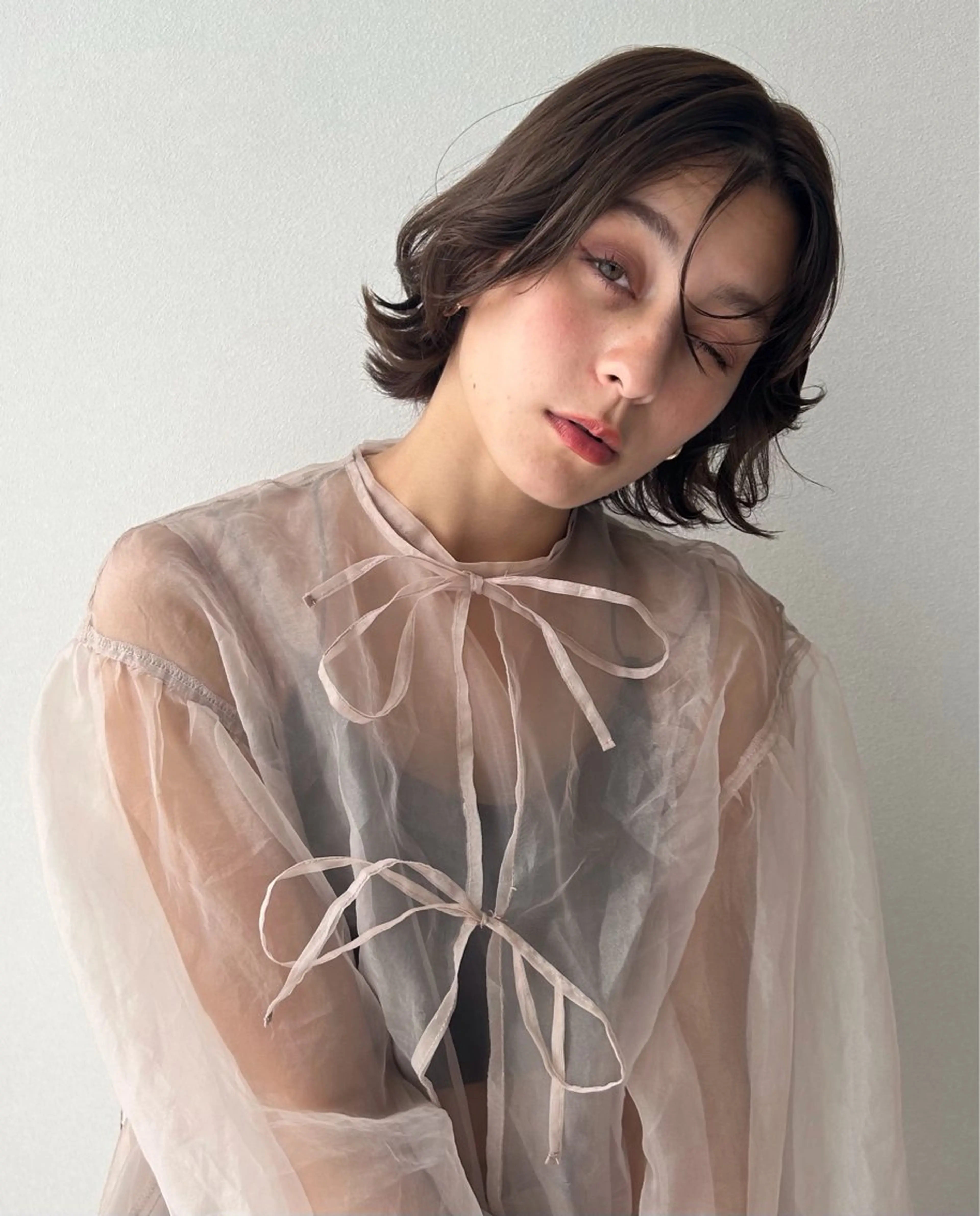 ミディアム FERIA梅田🖤 透明感カラー🎀のヘアスタイル