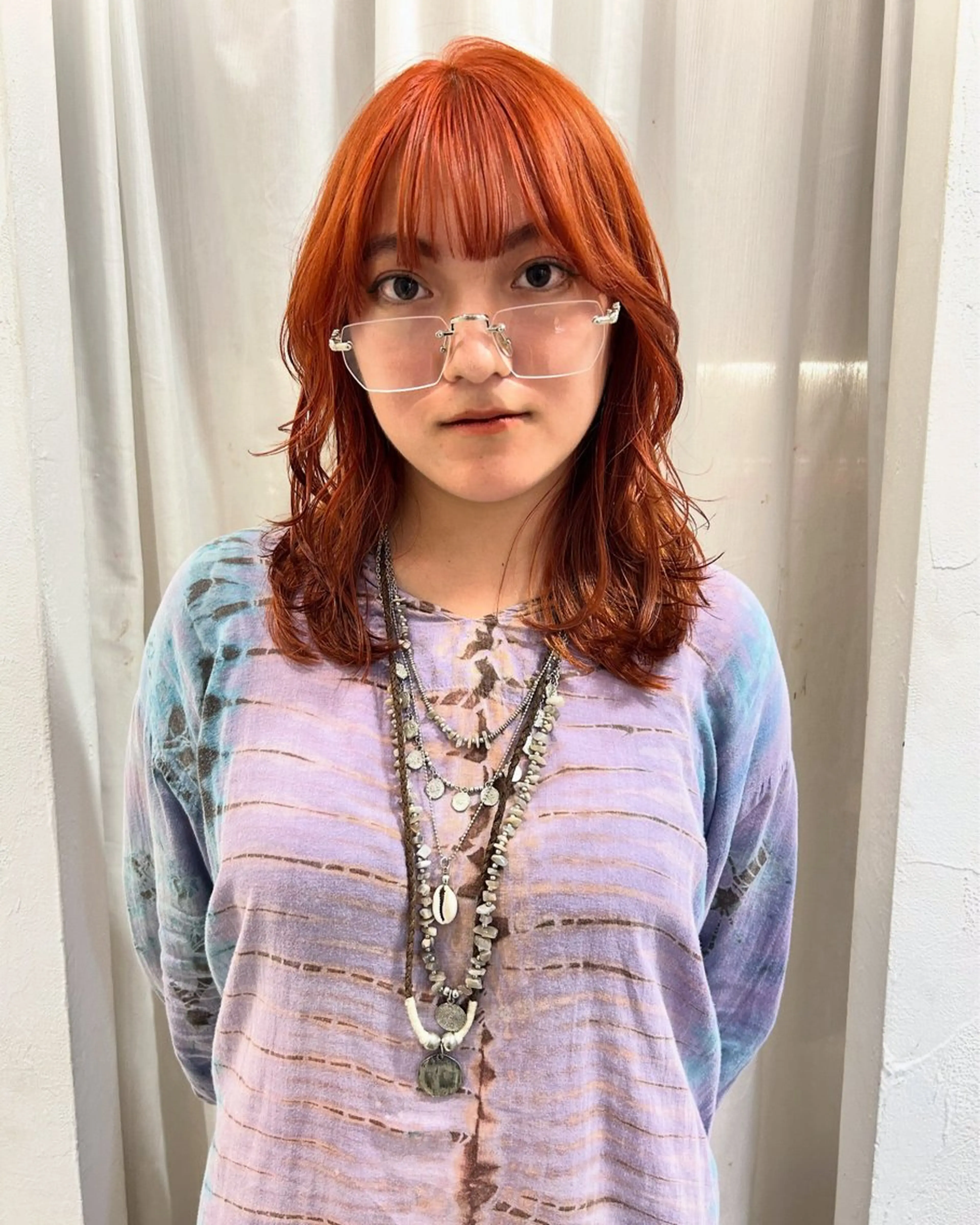 セミロング カラー ヘアカラー トリートメント ケアパーマ/ケアブリ ーチdaisukeのヘアスタイル