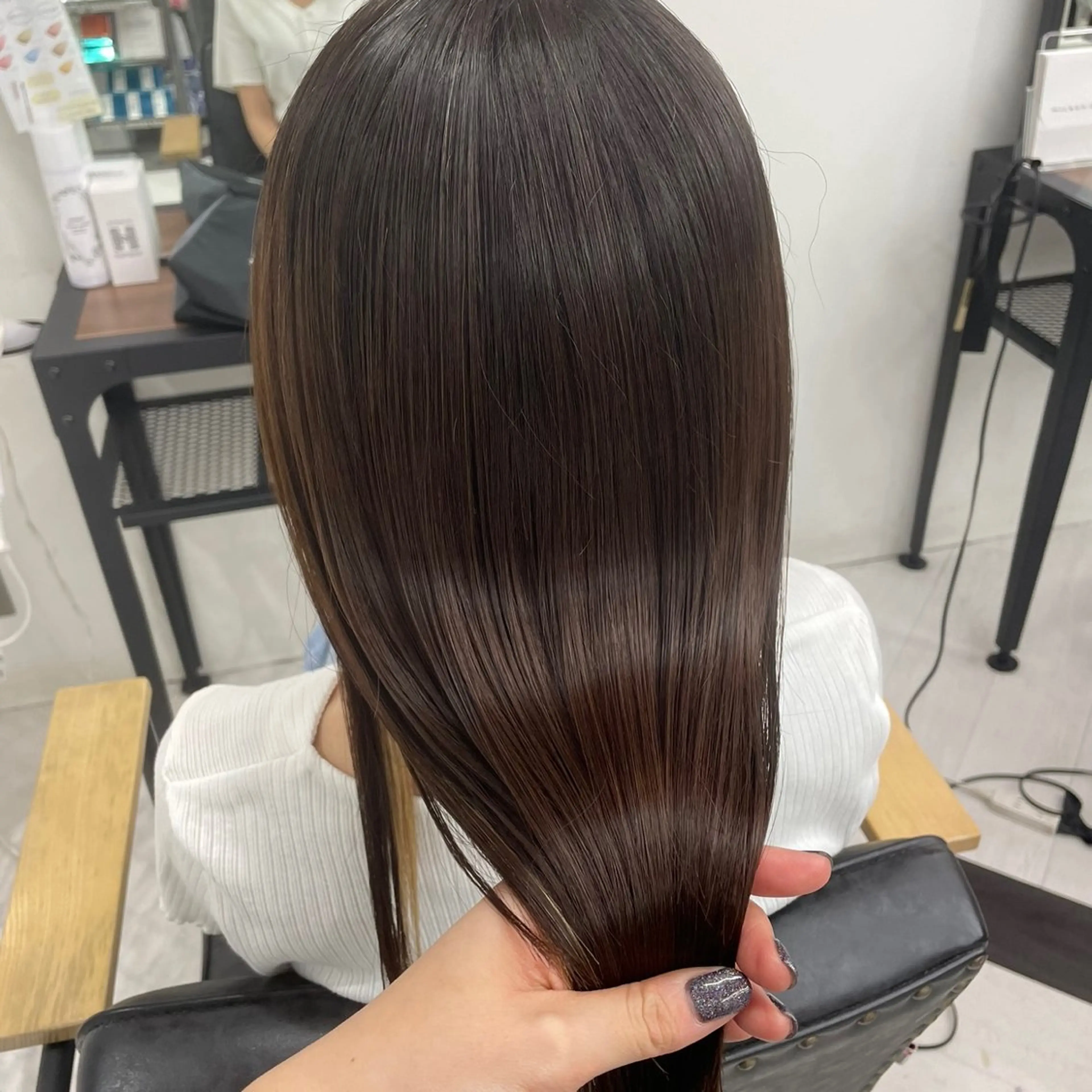 ショート カラー パーマ ヘアアレンジ メンズ 髪質改善 トリートメント 酸性ストレート ストレートパーマ mona/ ストレートスタイル✨のヘアスタイル