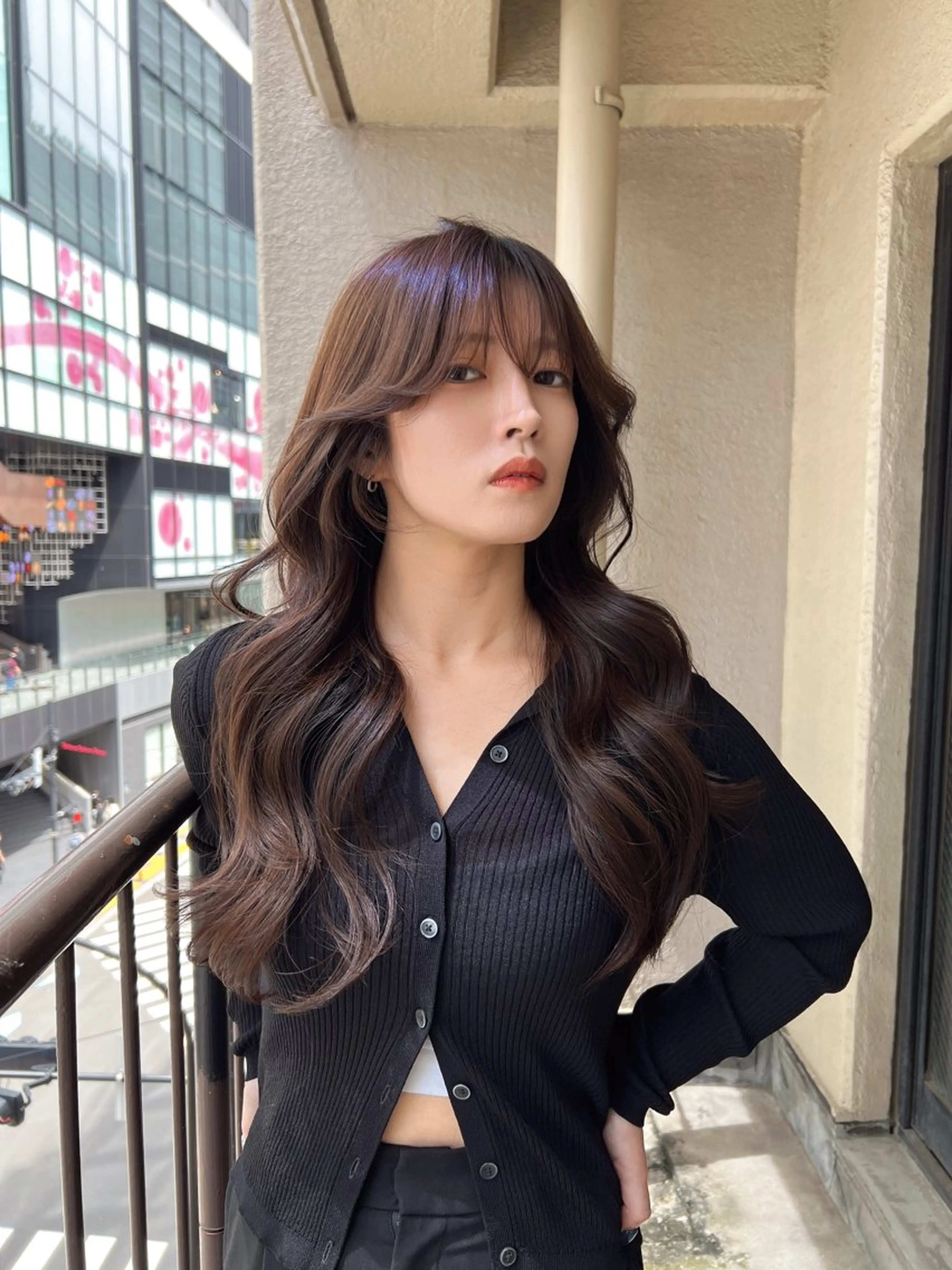 ロング カラー レイヤー/顔周り 韓国ヘア森田和貴のヘアスタイル