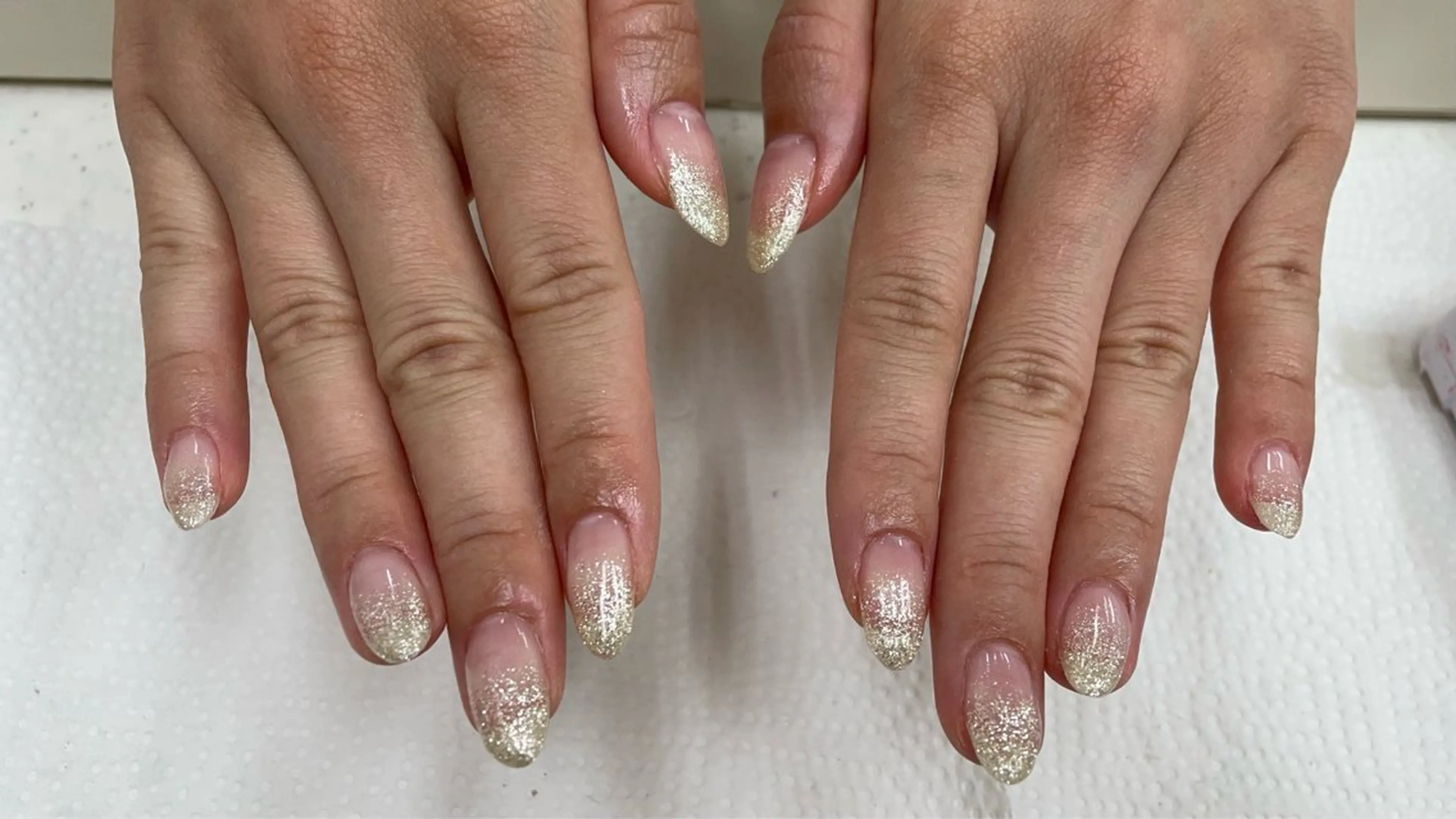 【ミニモ価格】オフありラメグラデーション1色塗りの写真