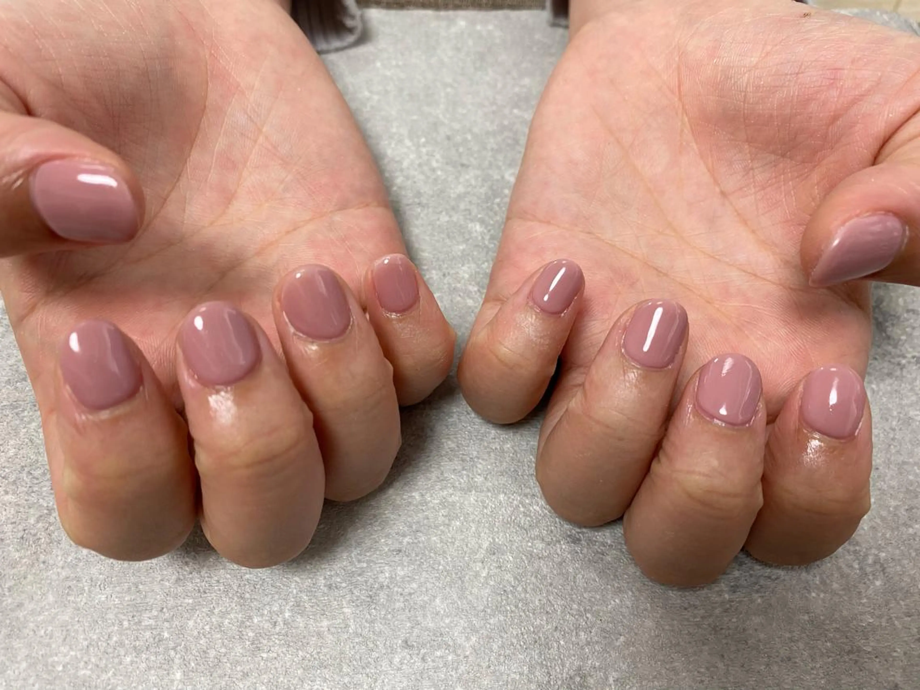 ネイル ワンカラーネイル ピンク ハンドネイル Mogu nail 二子玉川のネイルデザイン