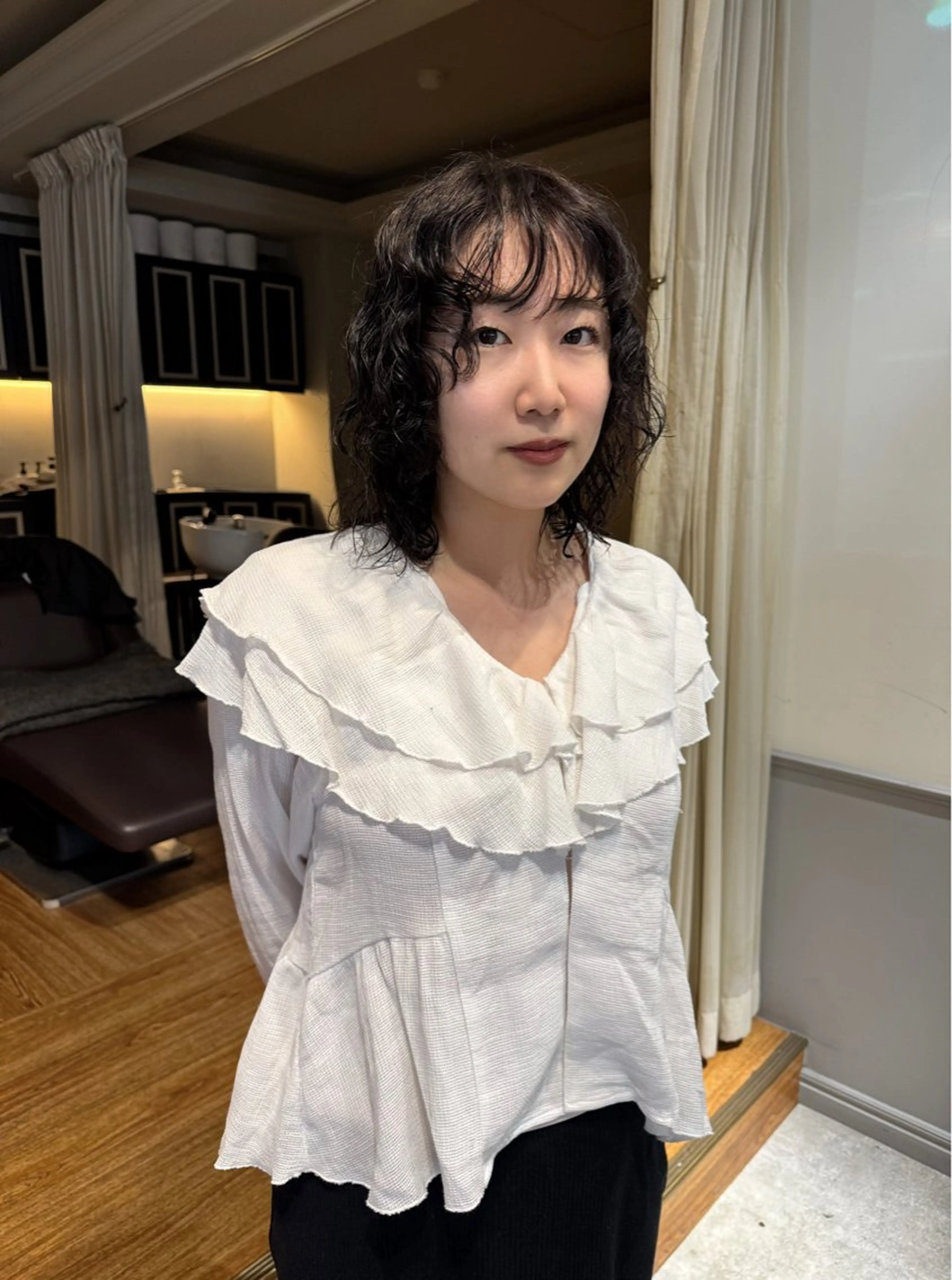 ミディアム パーマ パーマ sliver siki・ayanaのヘアスタイル