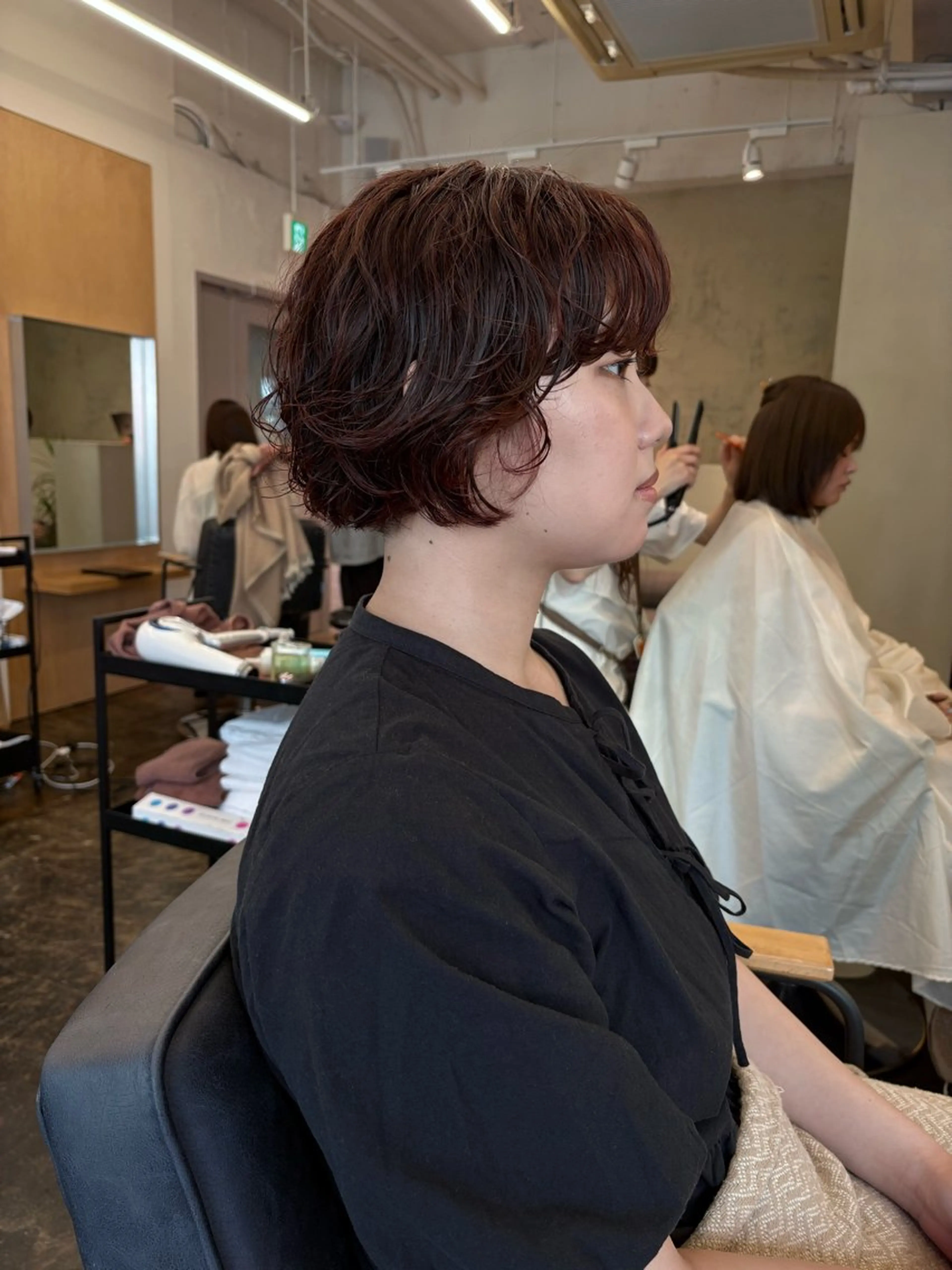 ミディアム パーマ カット パーマ karin🌛ボブ／ 透明感たっぷりカラーのヘアスタイル