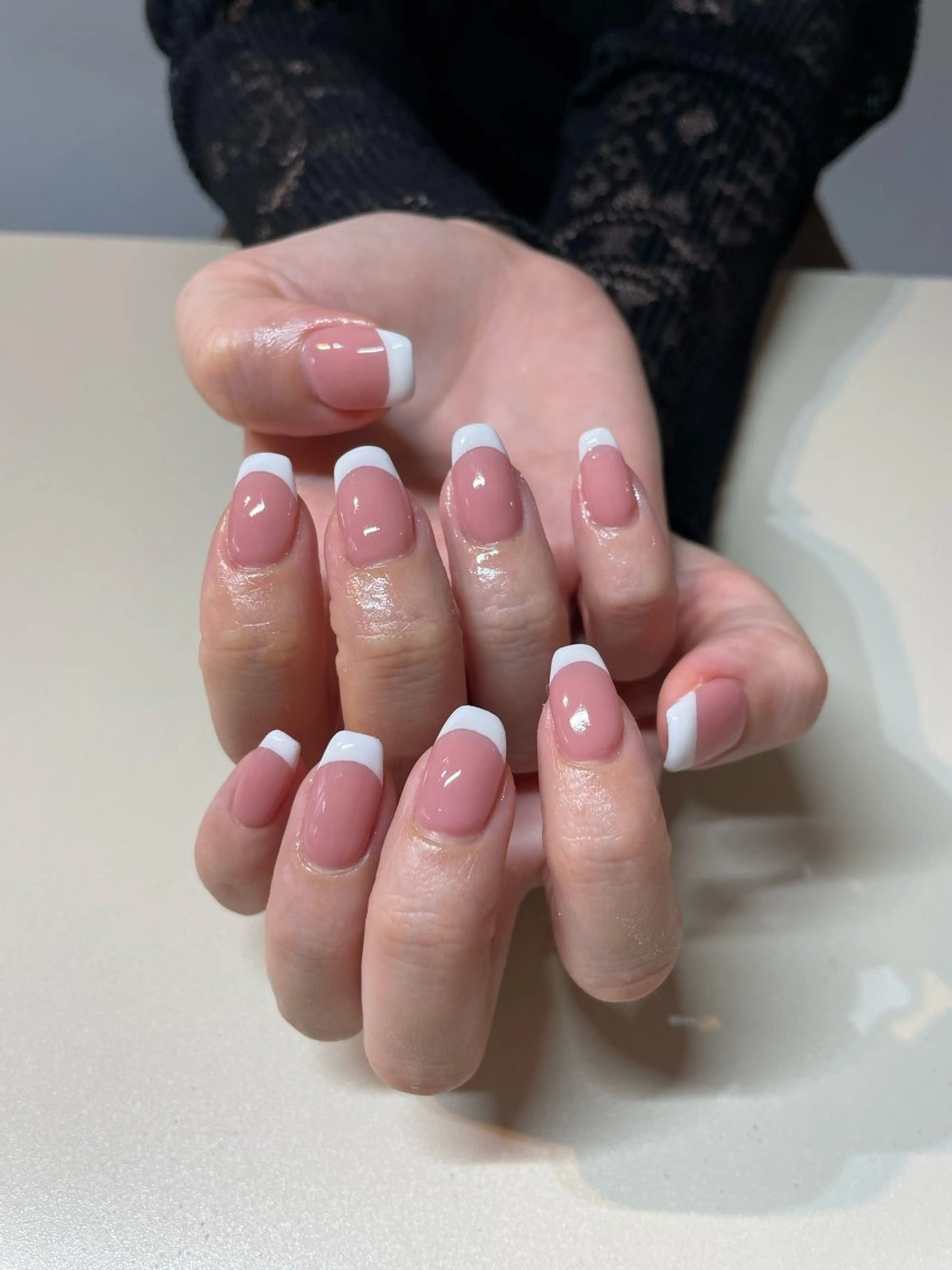 ネイル フレンチネイル ワンカラーネイル aime Sakiのネイルデザイン