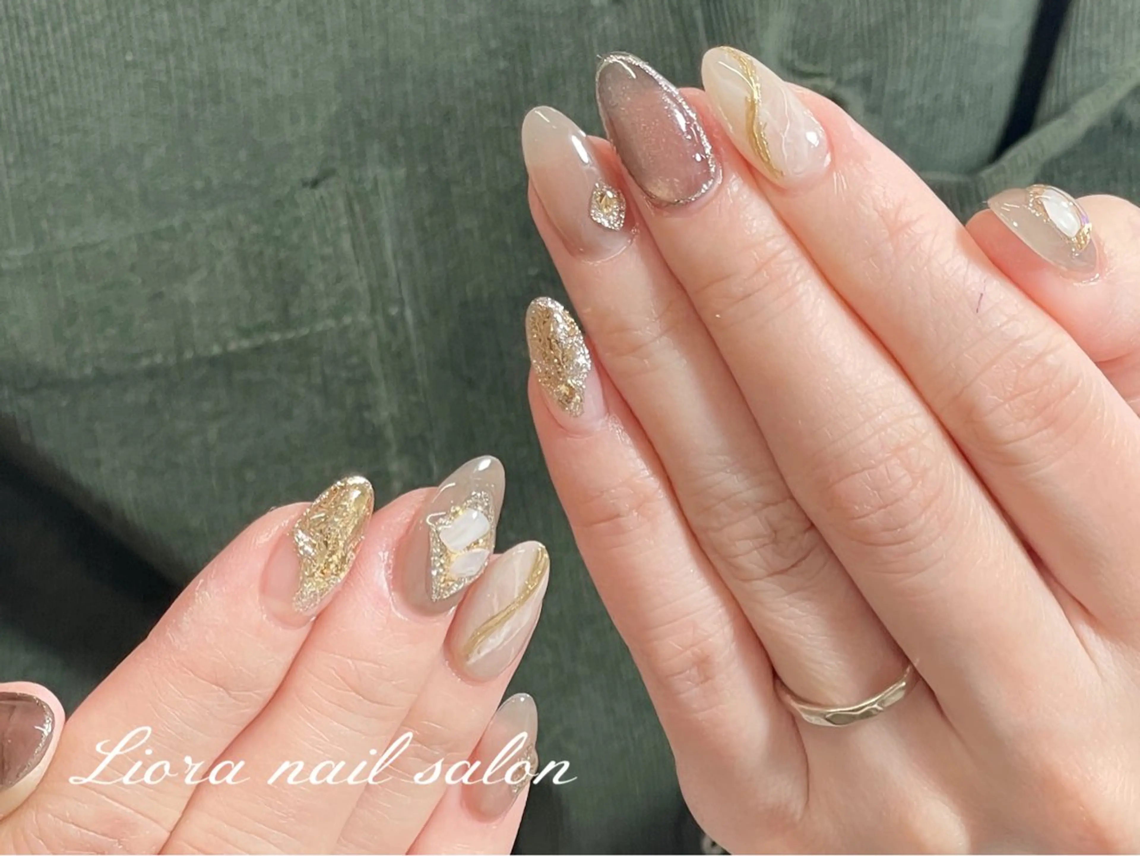 ネイル チークネイル フットネイル フレンチネイル ジェルネイル ガーリー ハンドネイル Liora nail 1のネイルデザイン