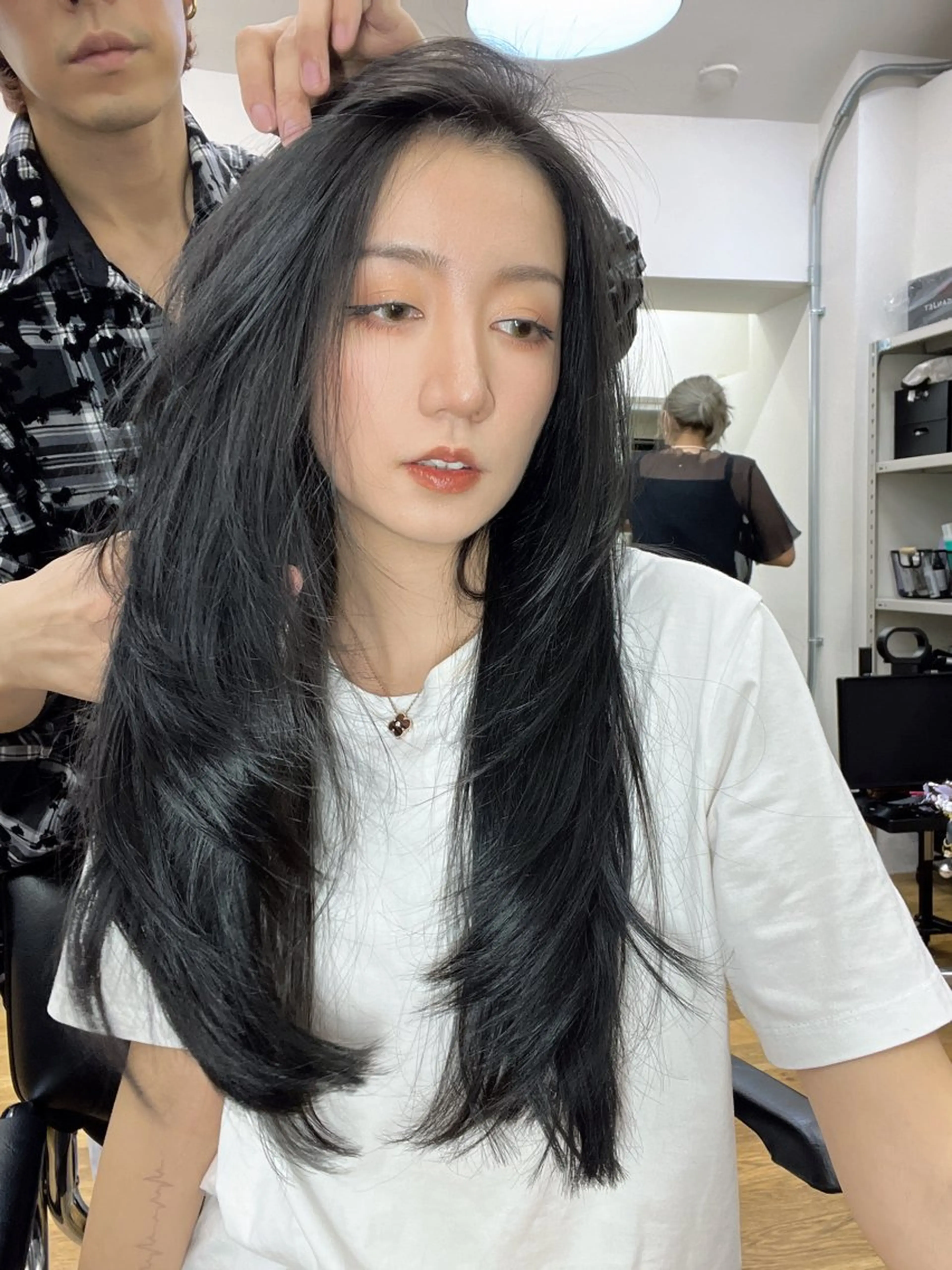 ロング 🇨🇳ワンホンヘア 下田鉄也のヘアスタイル