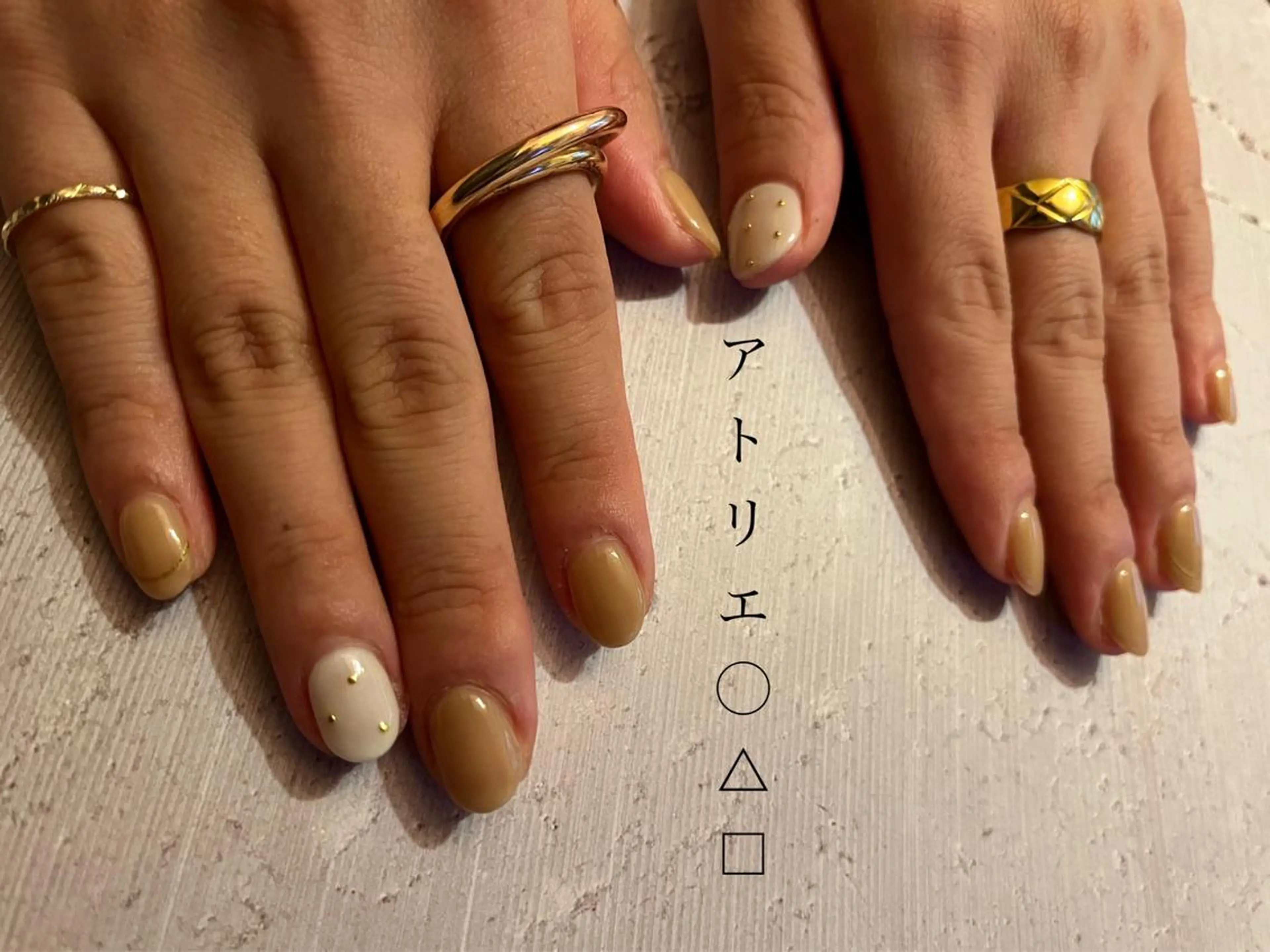 ネイル オフィスネイル ハンドネイル アトリエ ○△□のネイルデザイン