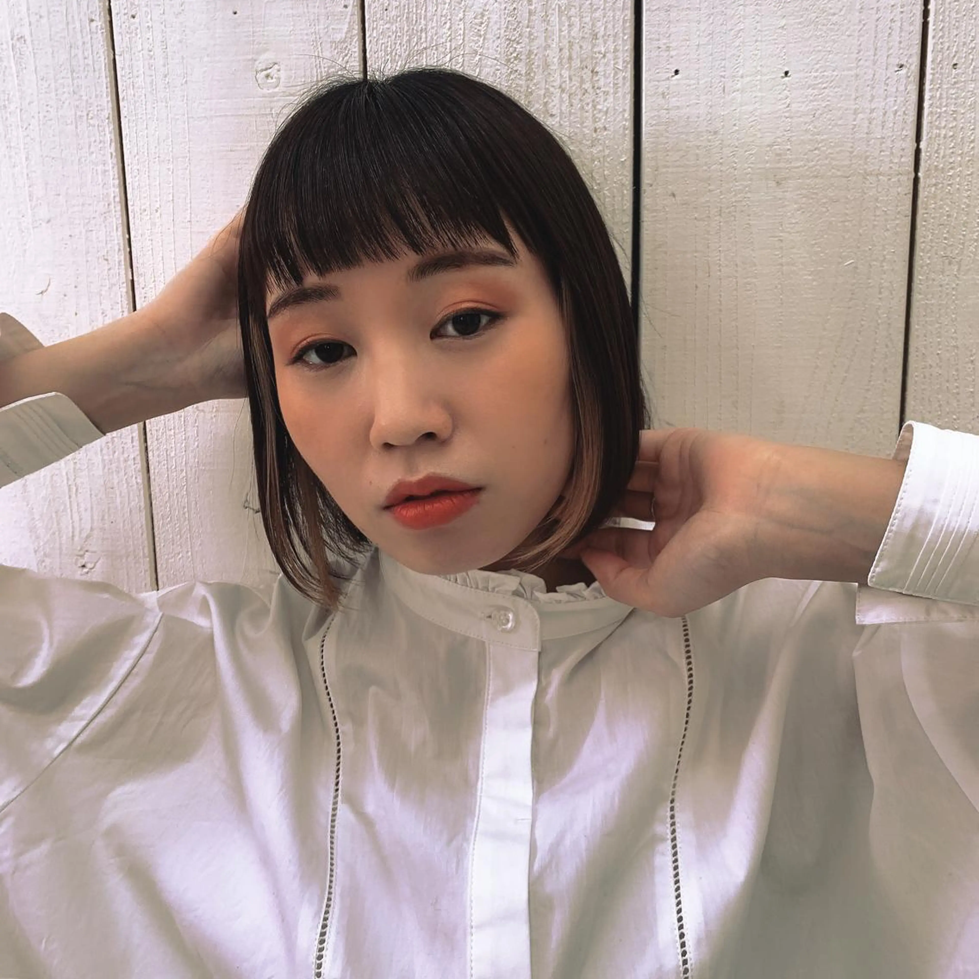 ミディアム カラー ボブ/暖色/デザイン KOYUKI⛄️のヘアスタイル