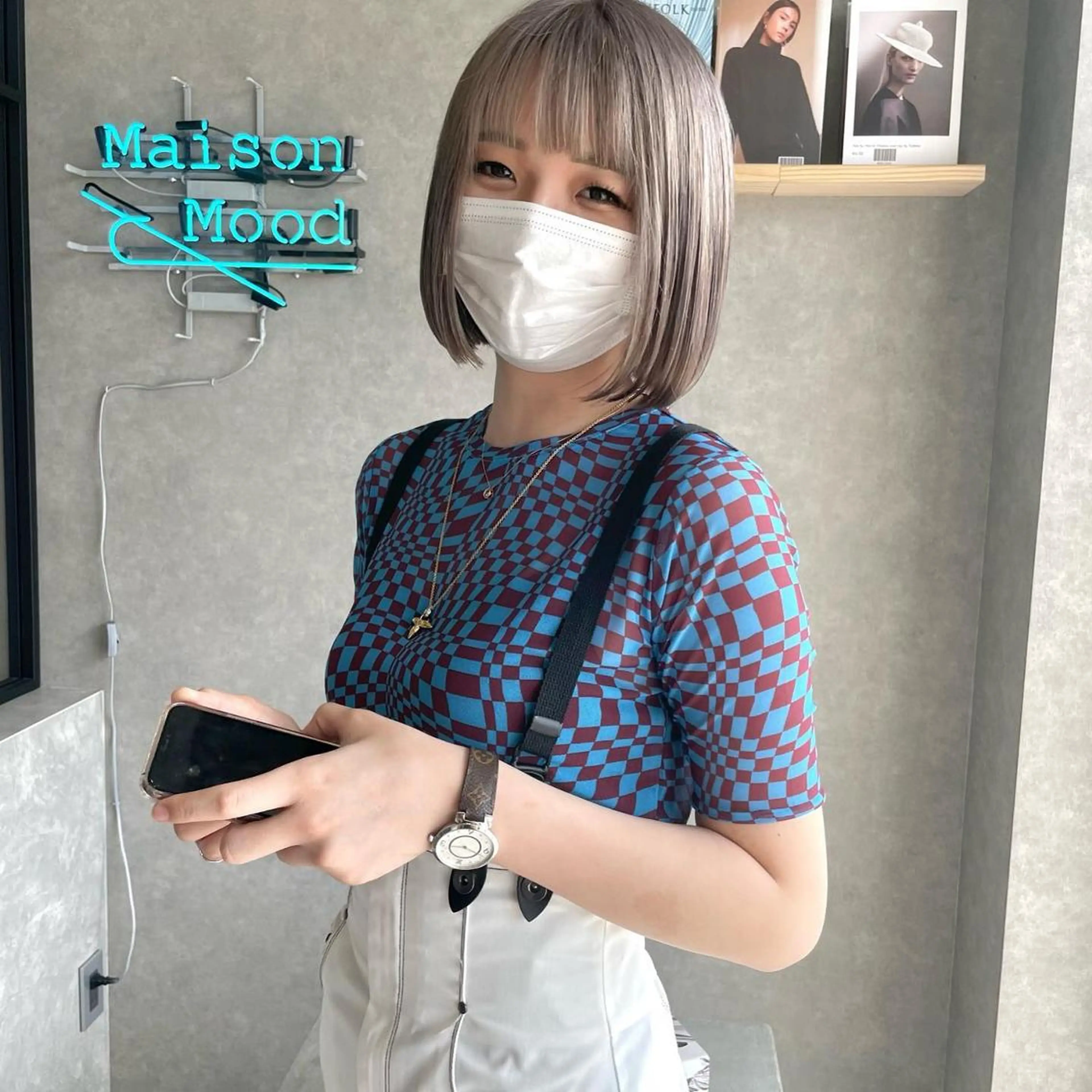 ショート ハイライト 髪質改善 河原 亮のヘアスタイル