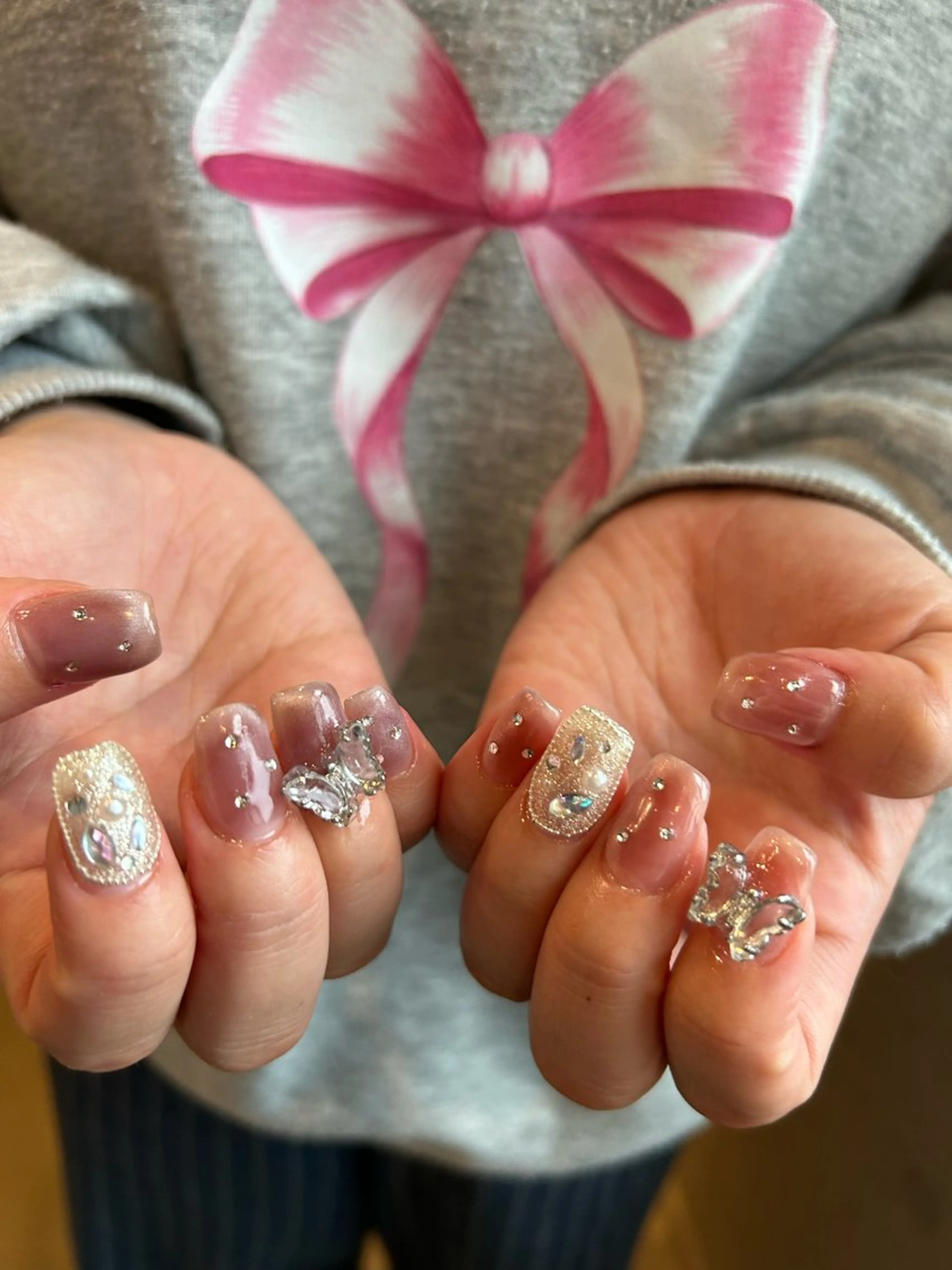 ネイル 韓国ネイル マグネットネイル 大山 なつみのネイルデザイン