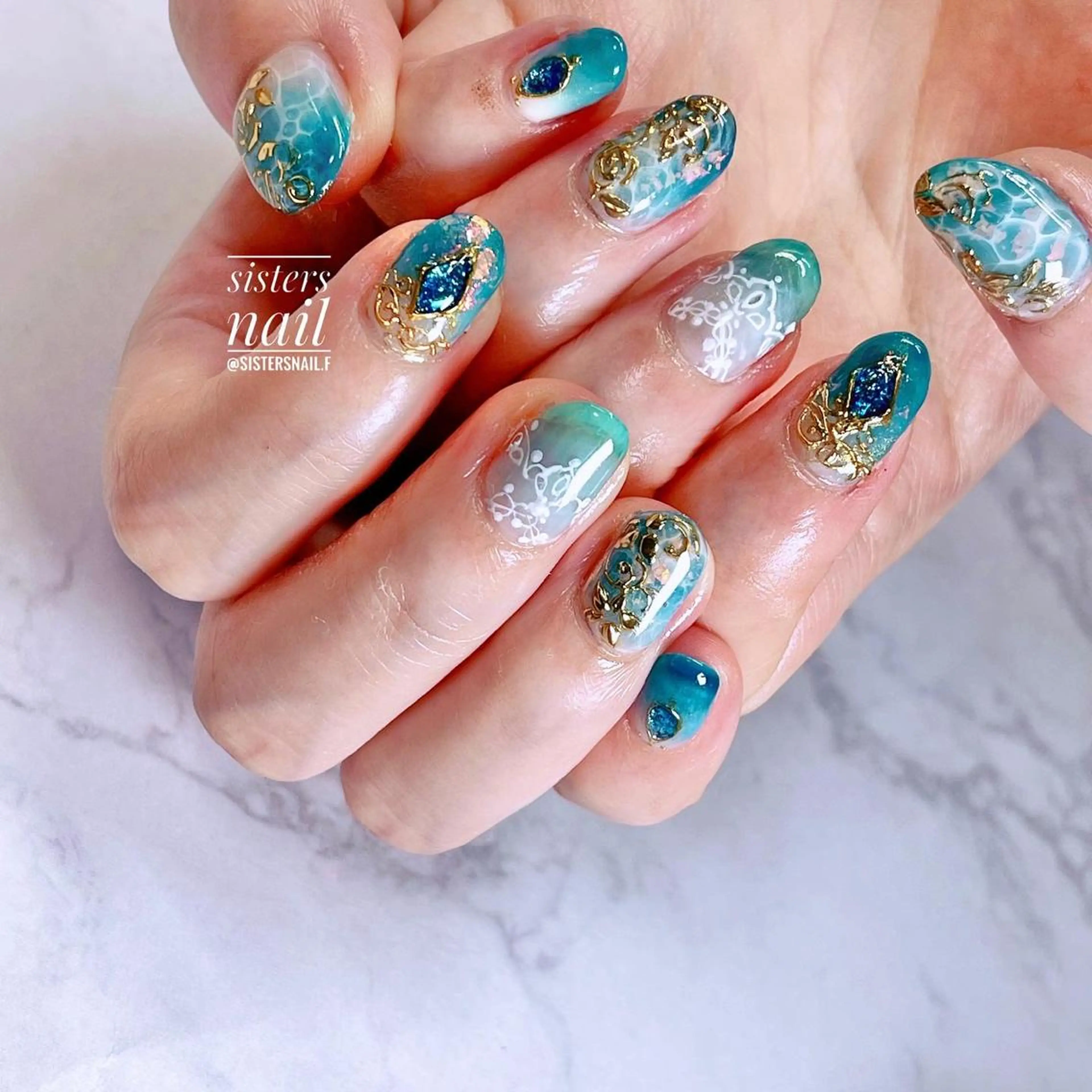 ネイル アートネイル レース sisters nail.fのネイルデザイン