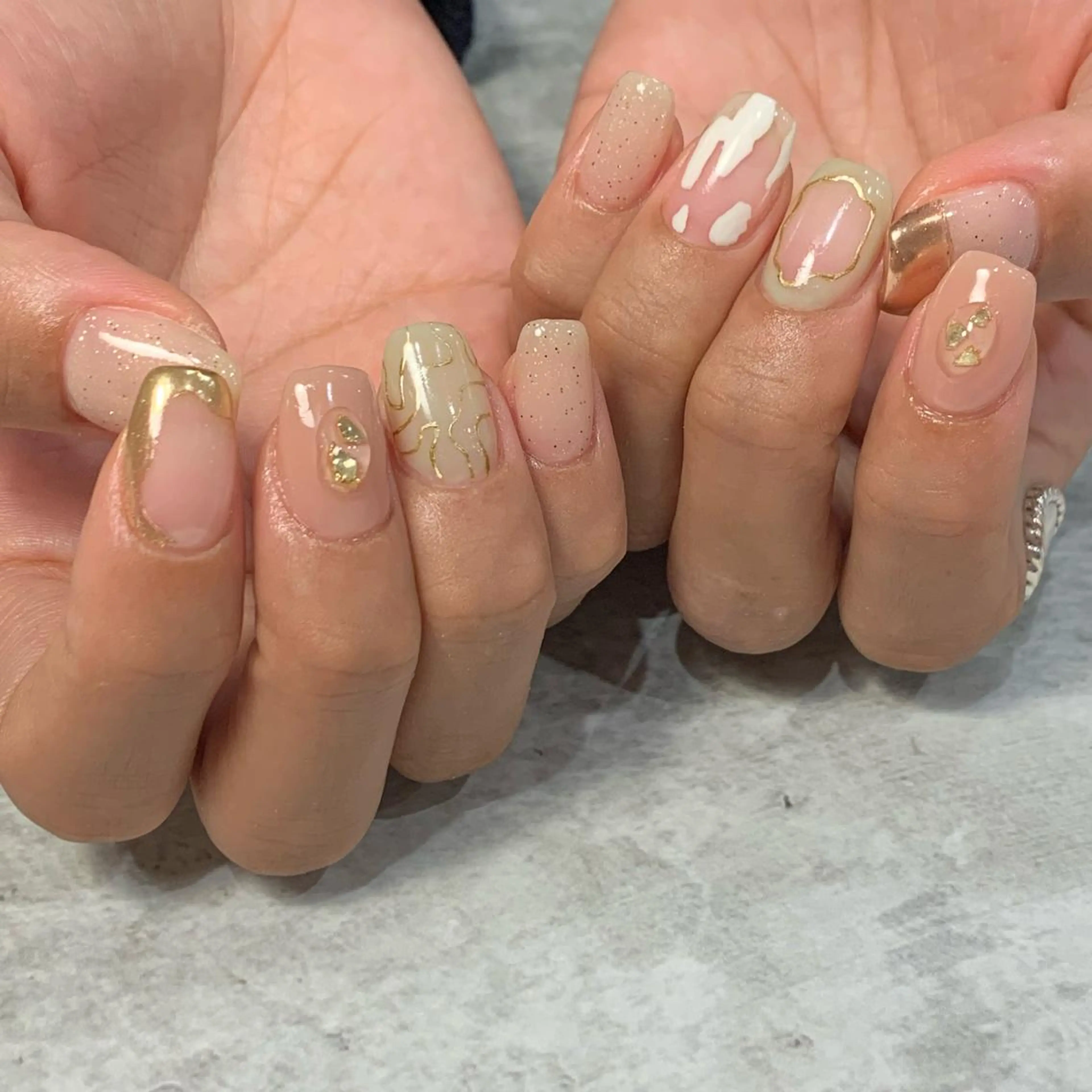 ネイル クリアネイル mana ☾のネイルデザイン