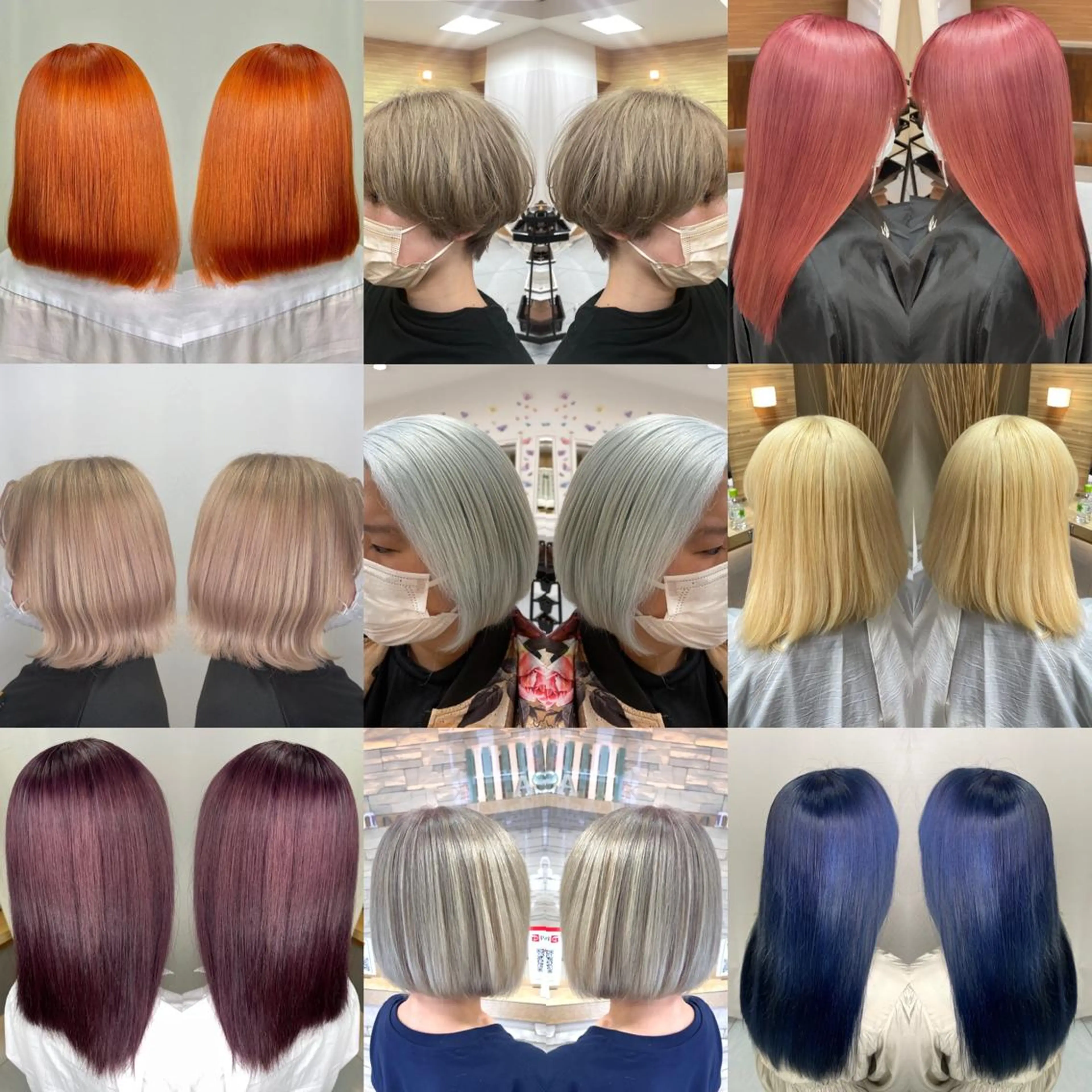 ミディアム カラー 縮毛/レイヤー 韓国/橋口のヘアスタイル