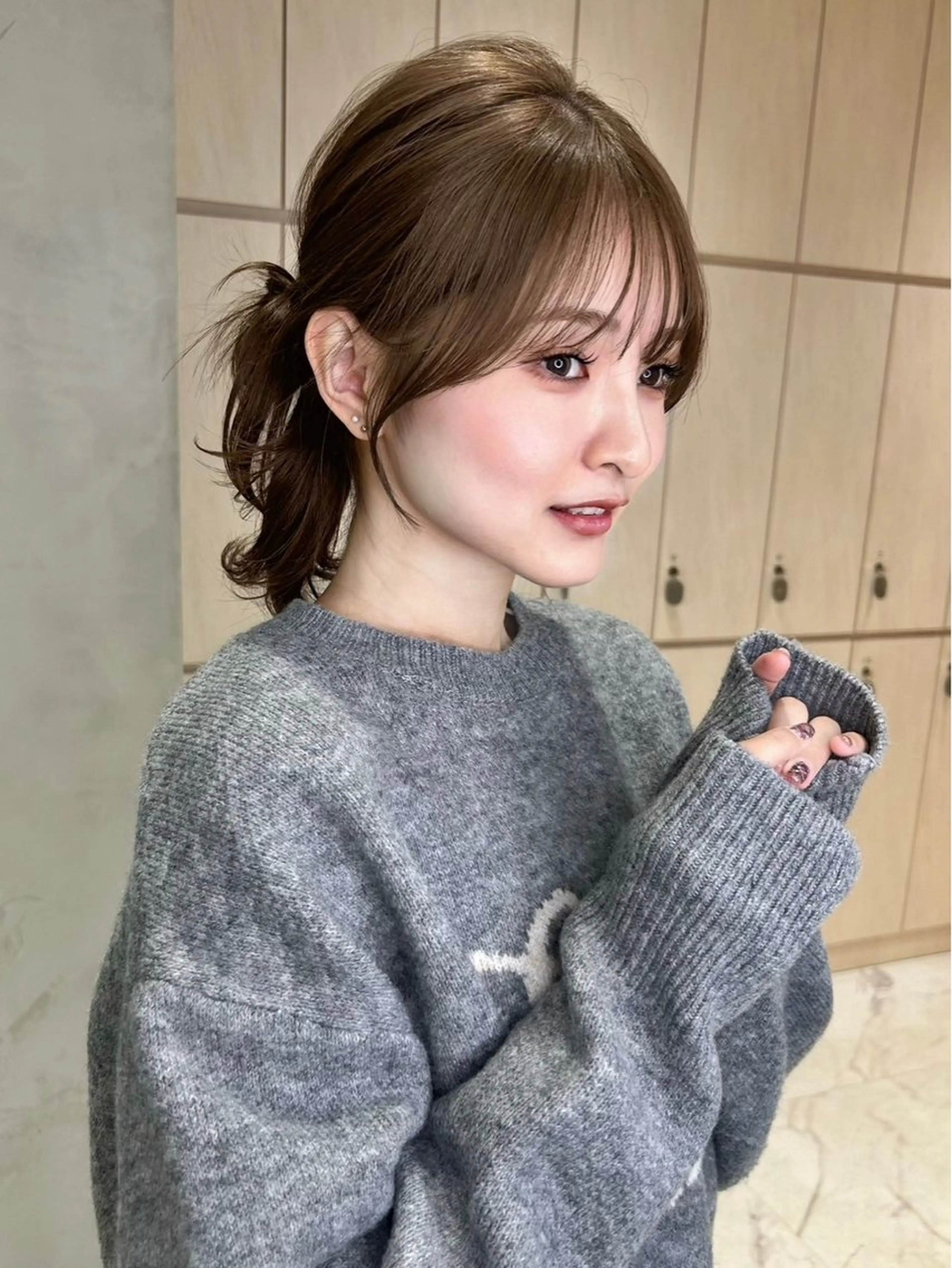 【お顔周り🎀】前髪カット+透明感ワンカラー+さら艶トリートメントの写真