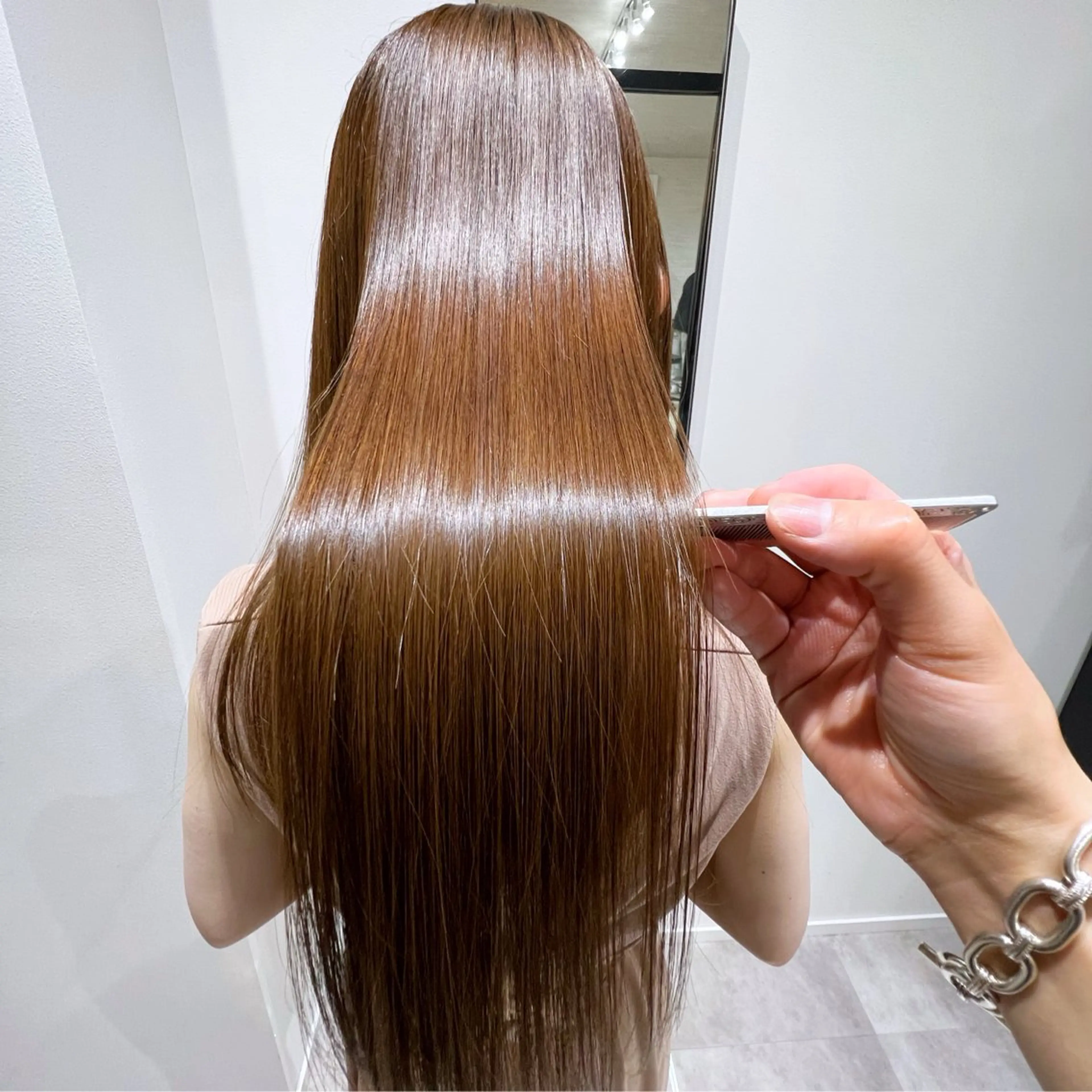 🌷うねり，くせ解消🌷髪質改善縮毛矯正+カット+カラー+2stepトリートメント🍃まとまる理想の艶髪へ🍀の写真