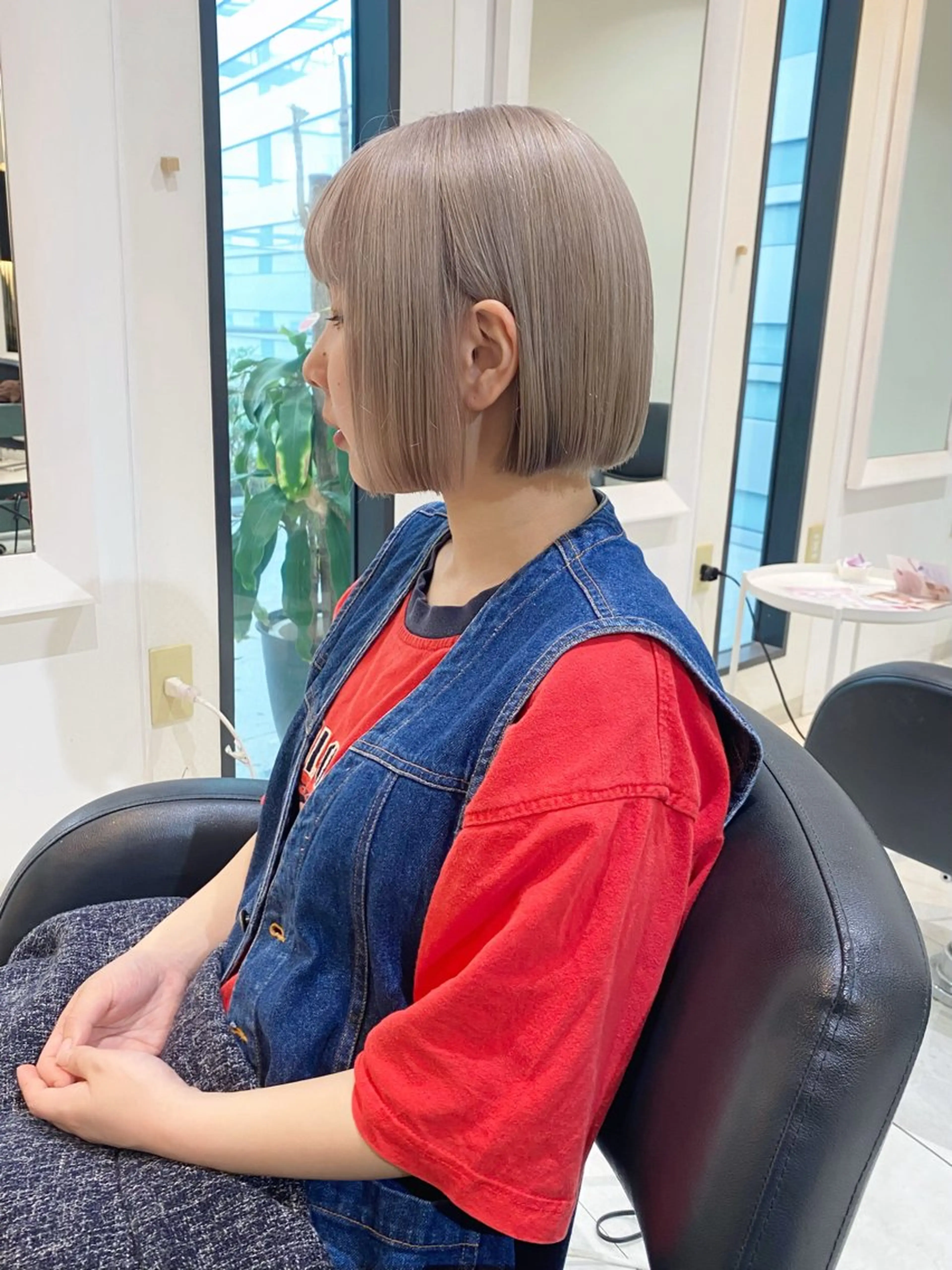 ショート カラー ハイトーンカラー ボブ カット トリートメント mai / linoah˚✧のヘアスタイル