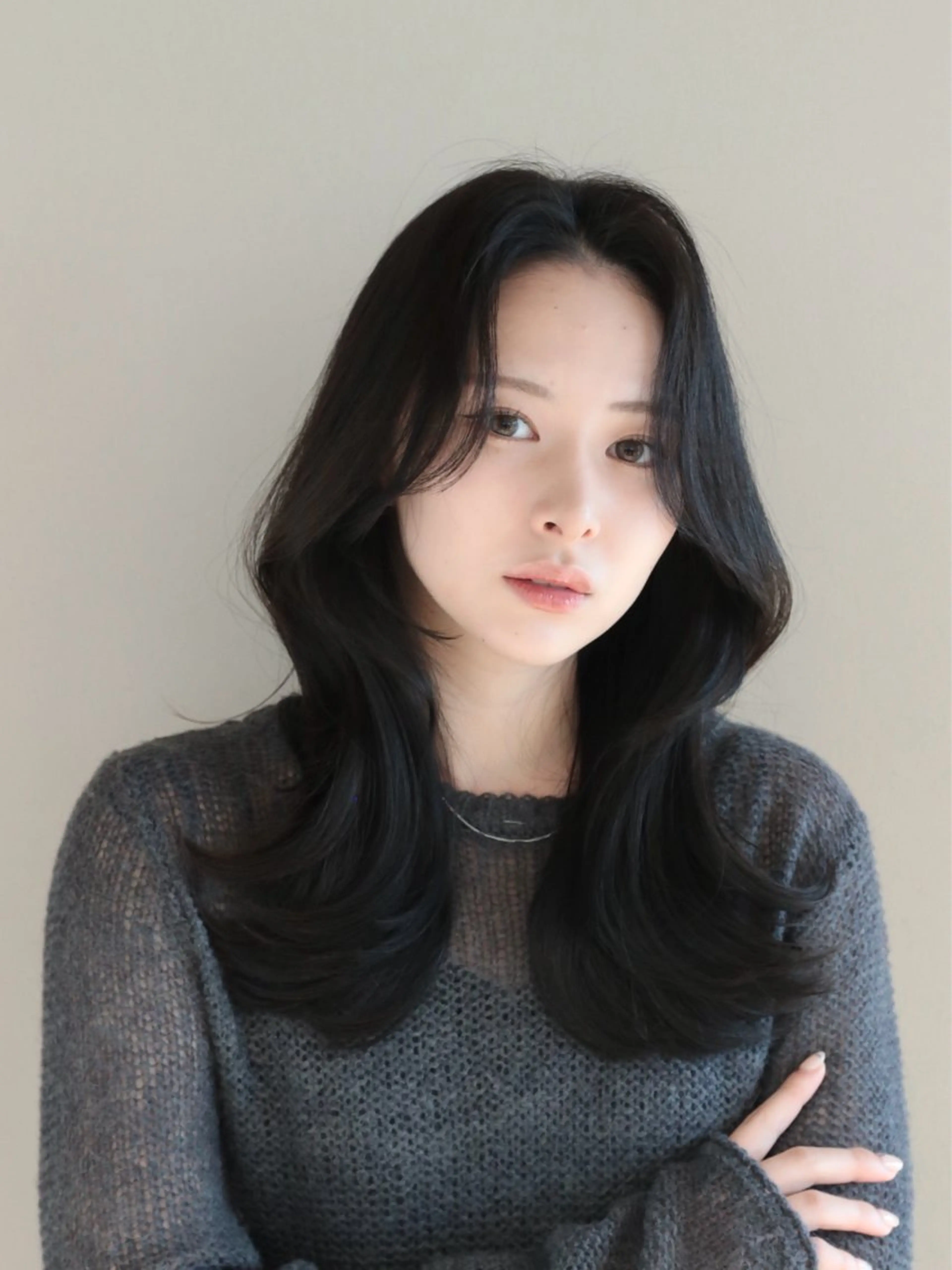 セミロング カラー レイヤーカット 似合わせカット レイヤー/顔周り /透明感🩶高橋大のヘアスタイル