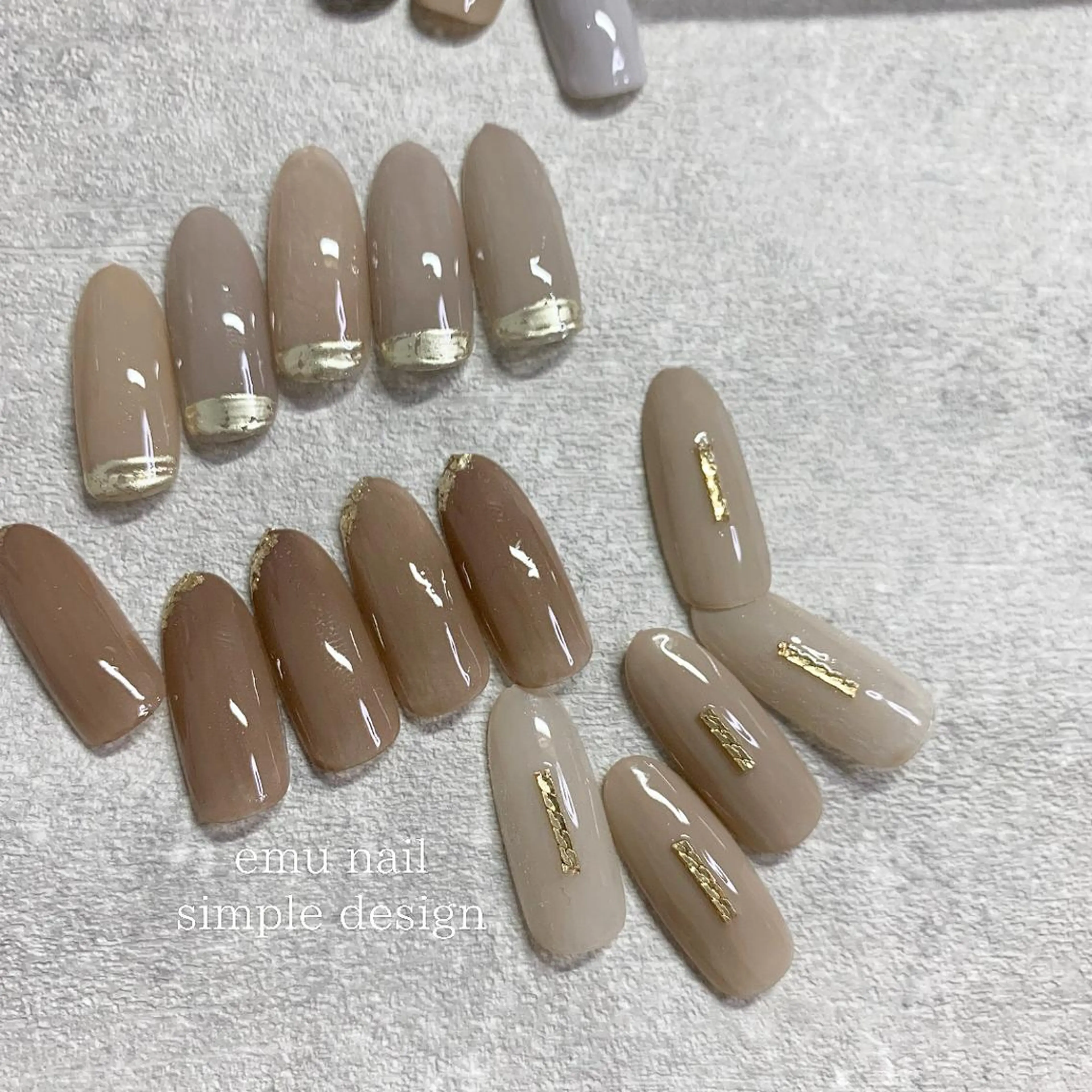 ネイル オフィスネイル シンプルネイル emu nailのネイルデザイン