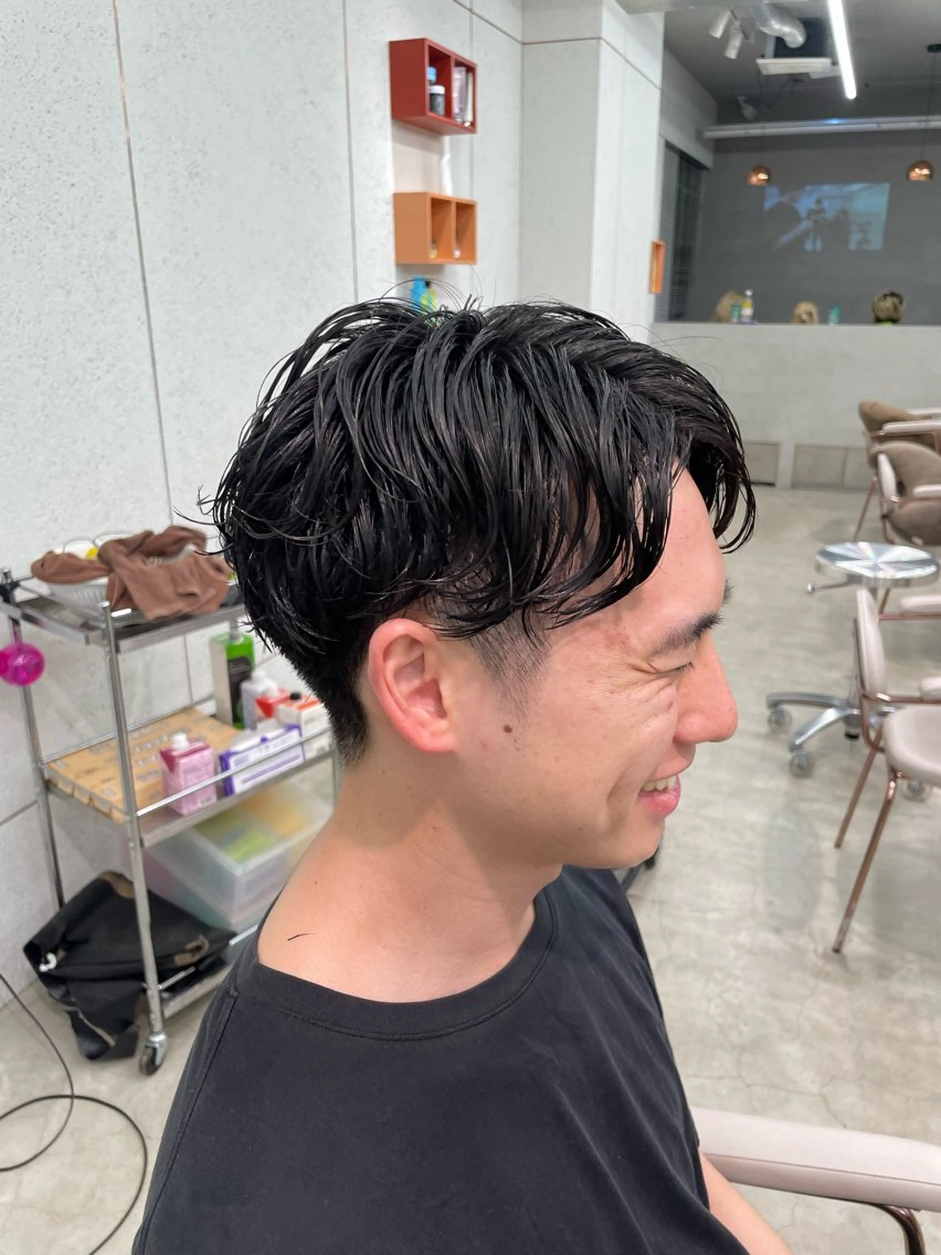 パーマ メンズ メンズパーマ 鶴井 美空のヘアスタイル
