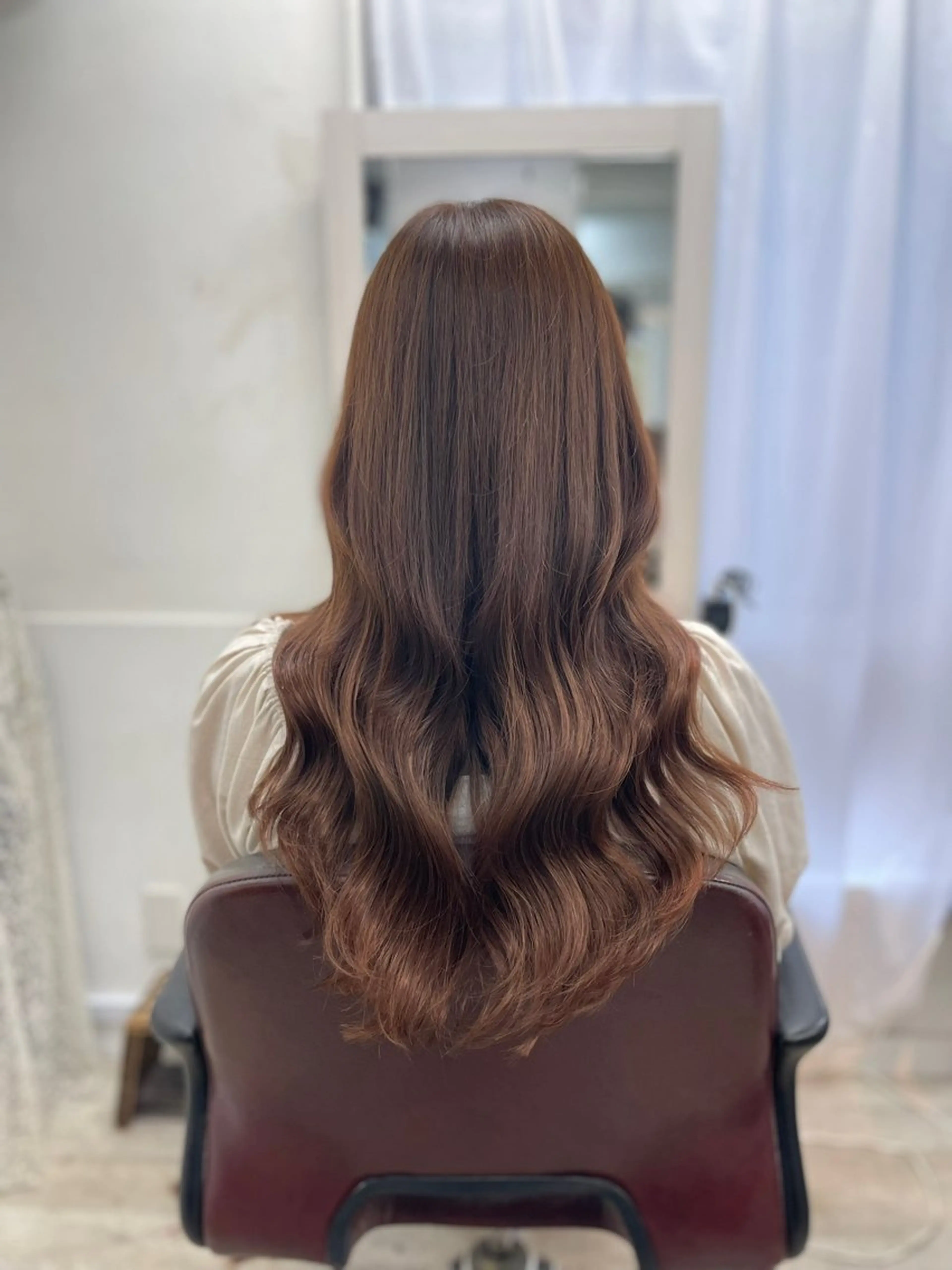 ロング カラー エクステ ヘアカラー エクステ ヘアセット 韓国ヘア🤍髪質改善 🇰🇷AKANEのヘアスタイル