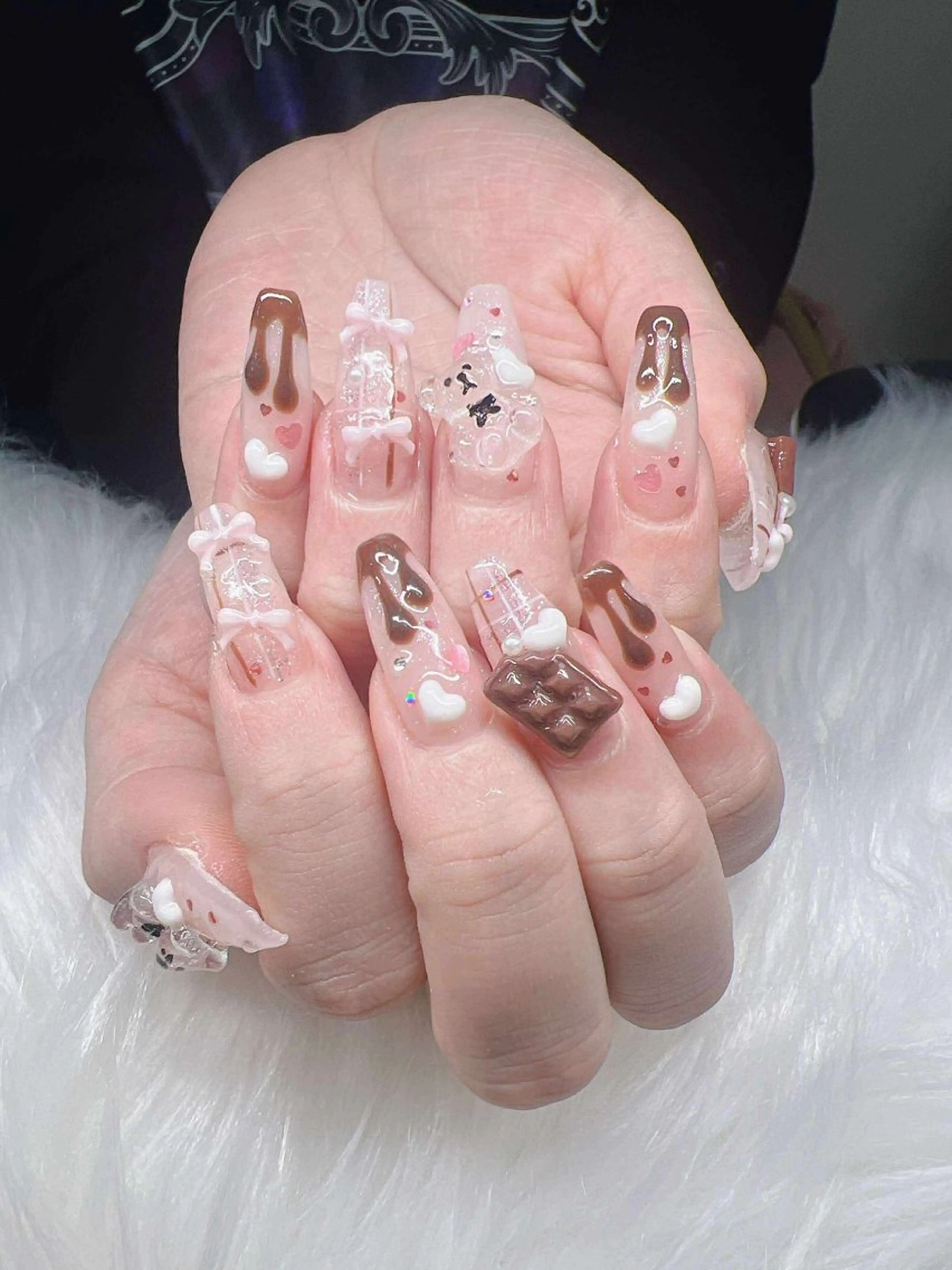 ネイル 長さ出し グラデーション 卒業式 キラキラネイル マグネットネイル ハンドネイル Lee Nailsのネイルデザイン