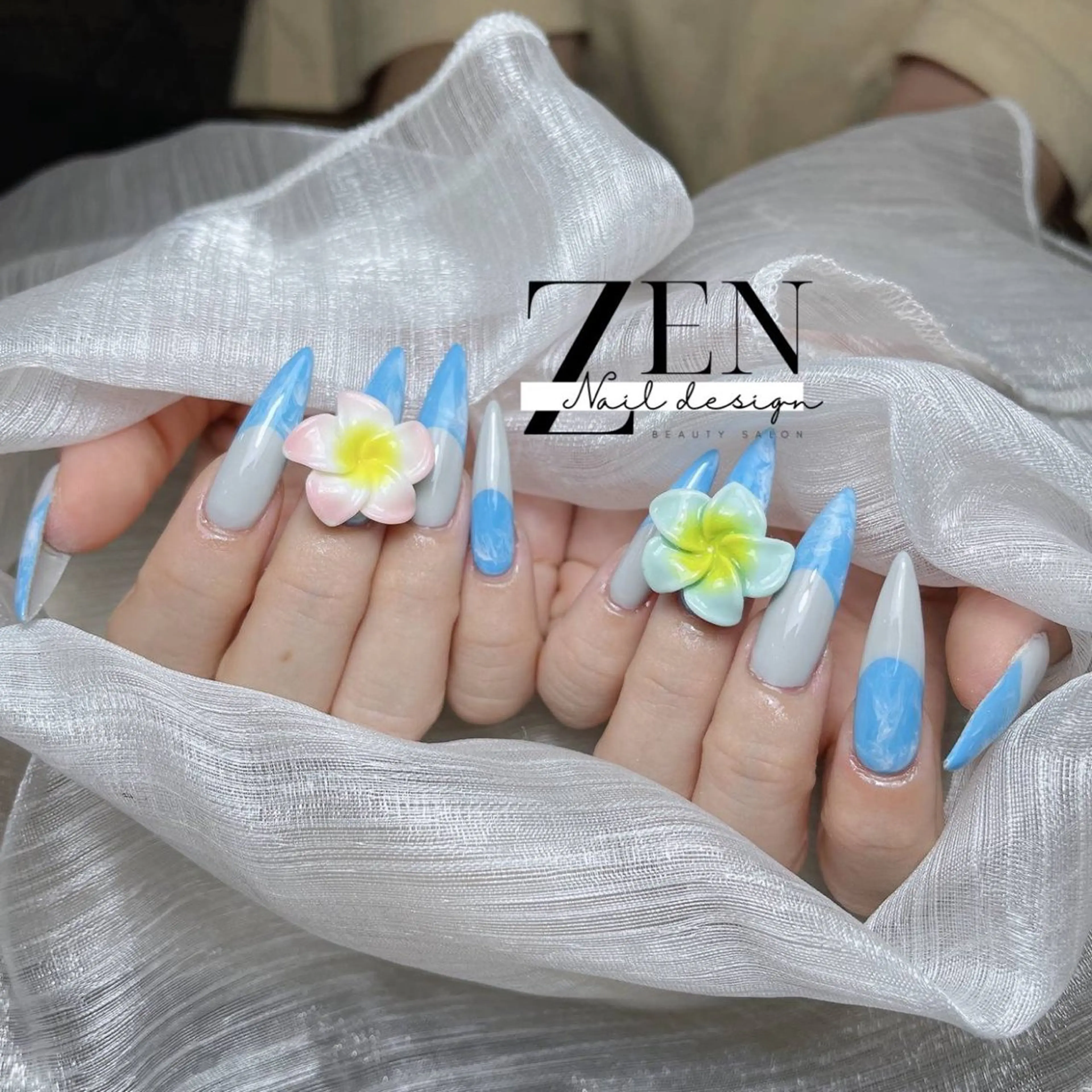 ネイル チークネイル 長さ出し フレンチネイル 韓国ネイル マグネットネイル ハンドネイル Zen Nail Design 池袋のネイルデザイン