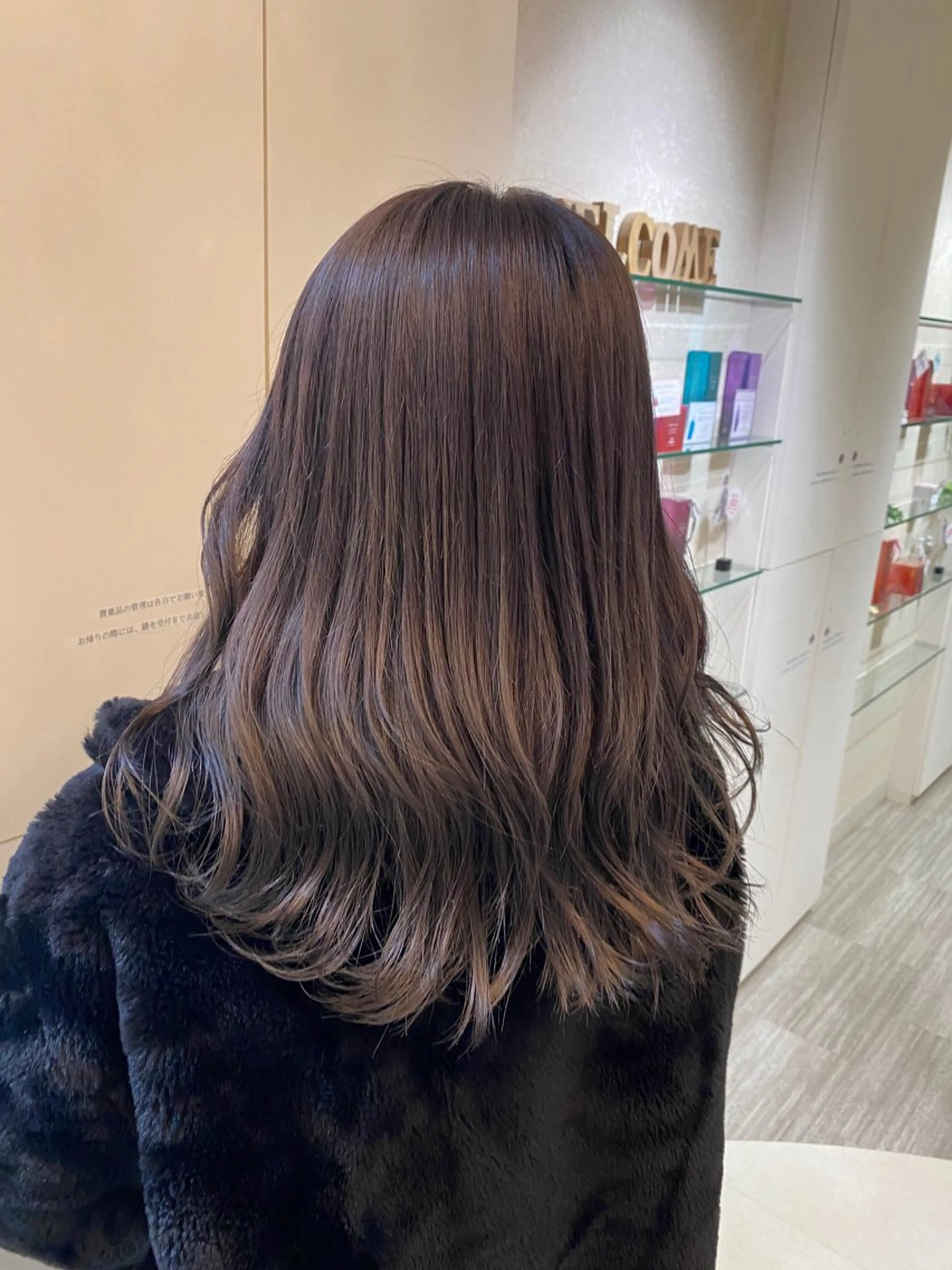 ロング カラー ブリーチ ラベンダーカラー 韓国ヘア nanahaのヘアスタイル