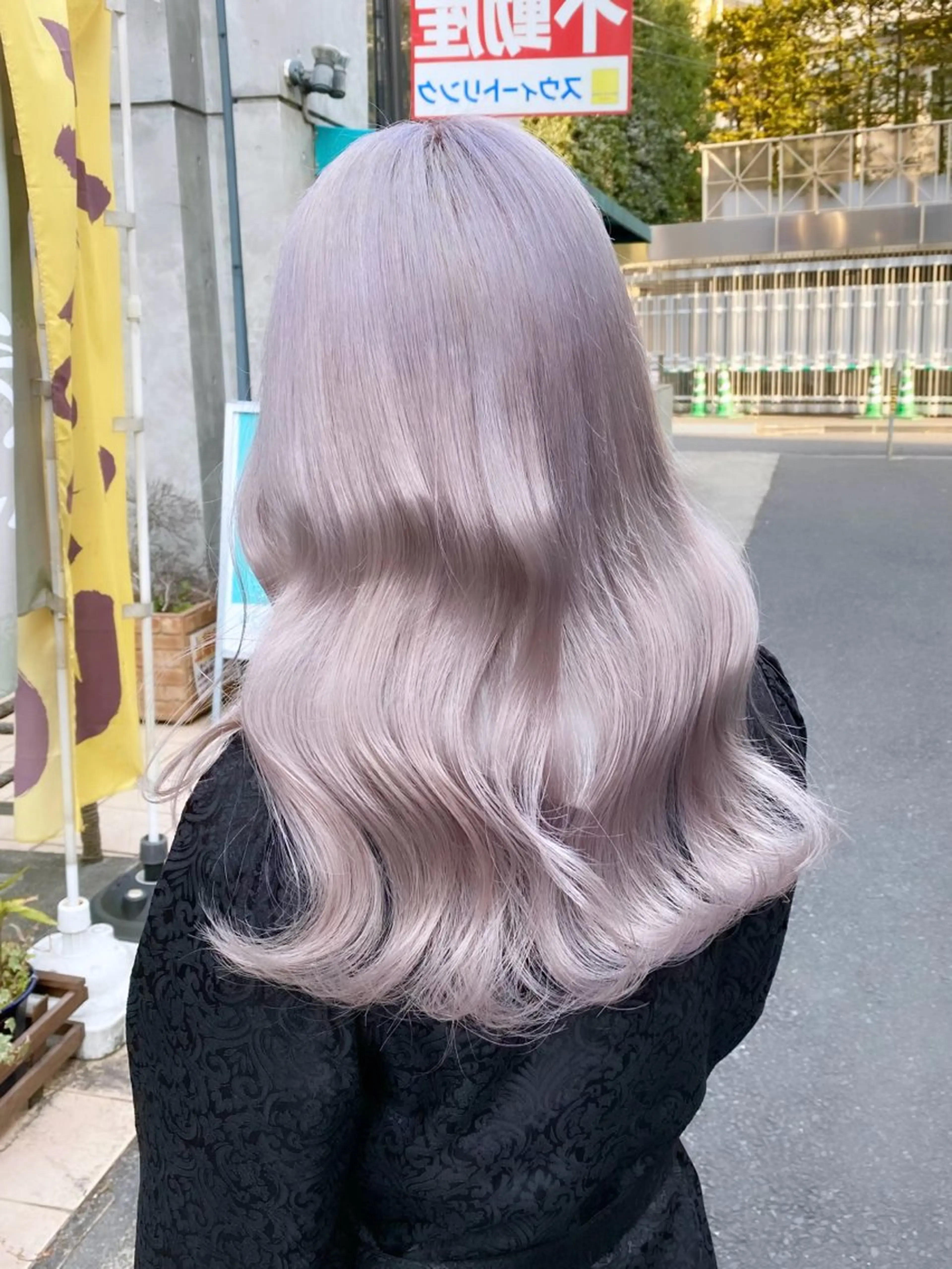 ロング カラー パープルカラー シルバー カット ヘアカラー トリートメント 💛ムラ修正ブリーチ 💛YUUのヘアスタイル