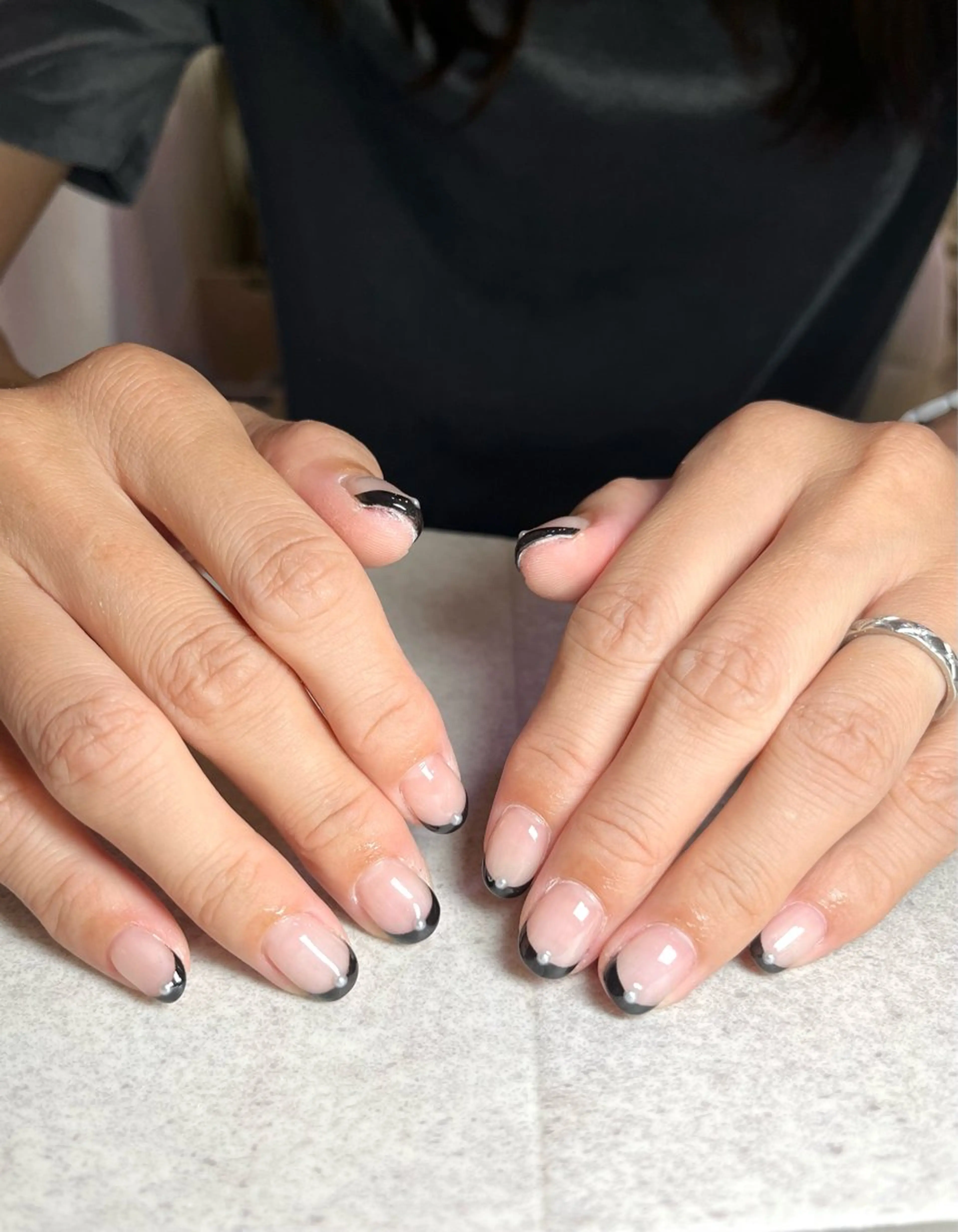 ネイル クリアネイル フレンチネイル 🌻Sunrich Fuka🌻のネイルデザイン