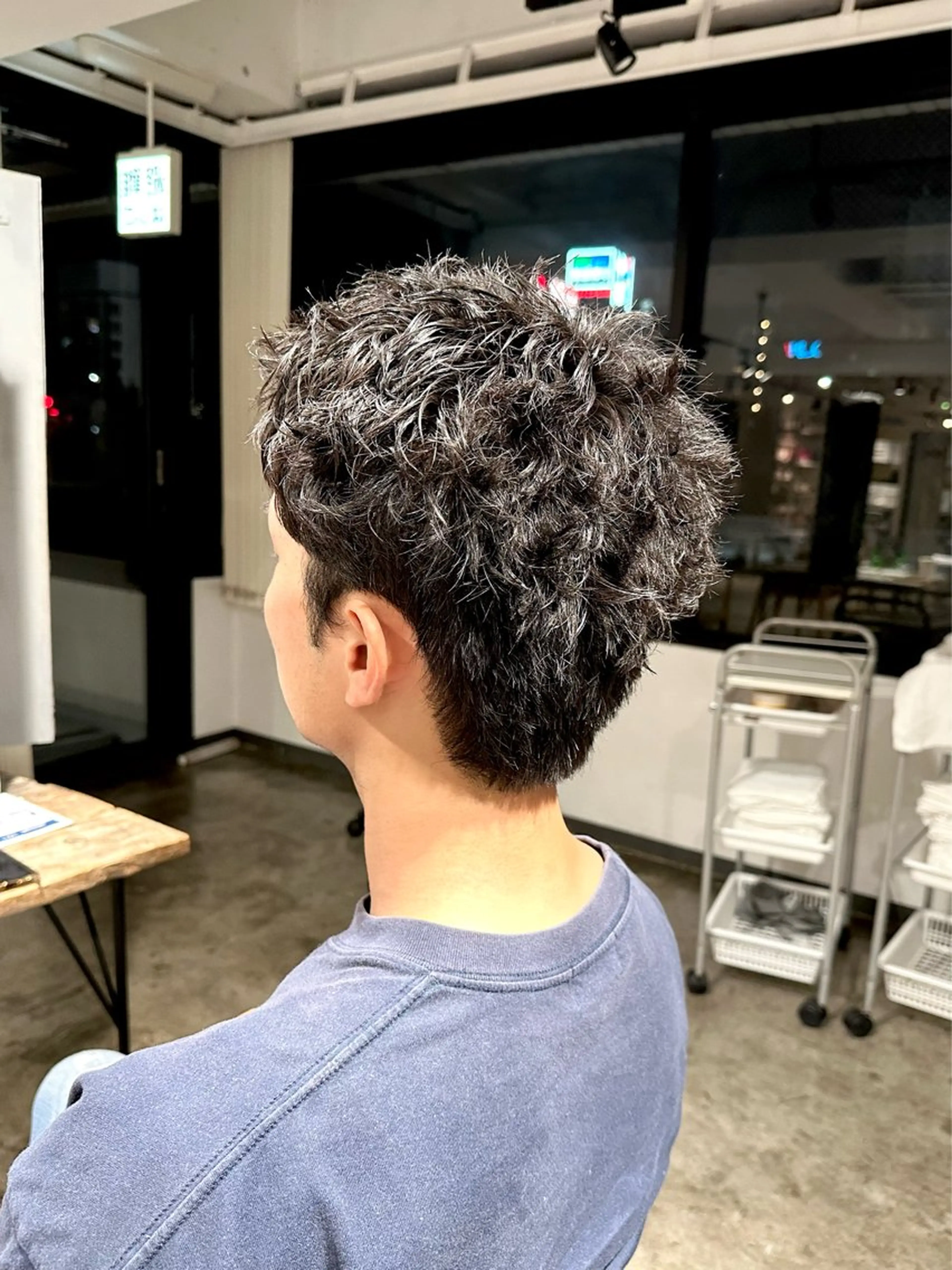 パーマ メンズ メンズパーマ スパイキーショート カット パーマ トリートメント 骨格補正施術/メンズ 専門美容師/YUYAのヘアスタイル