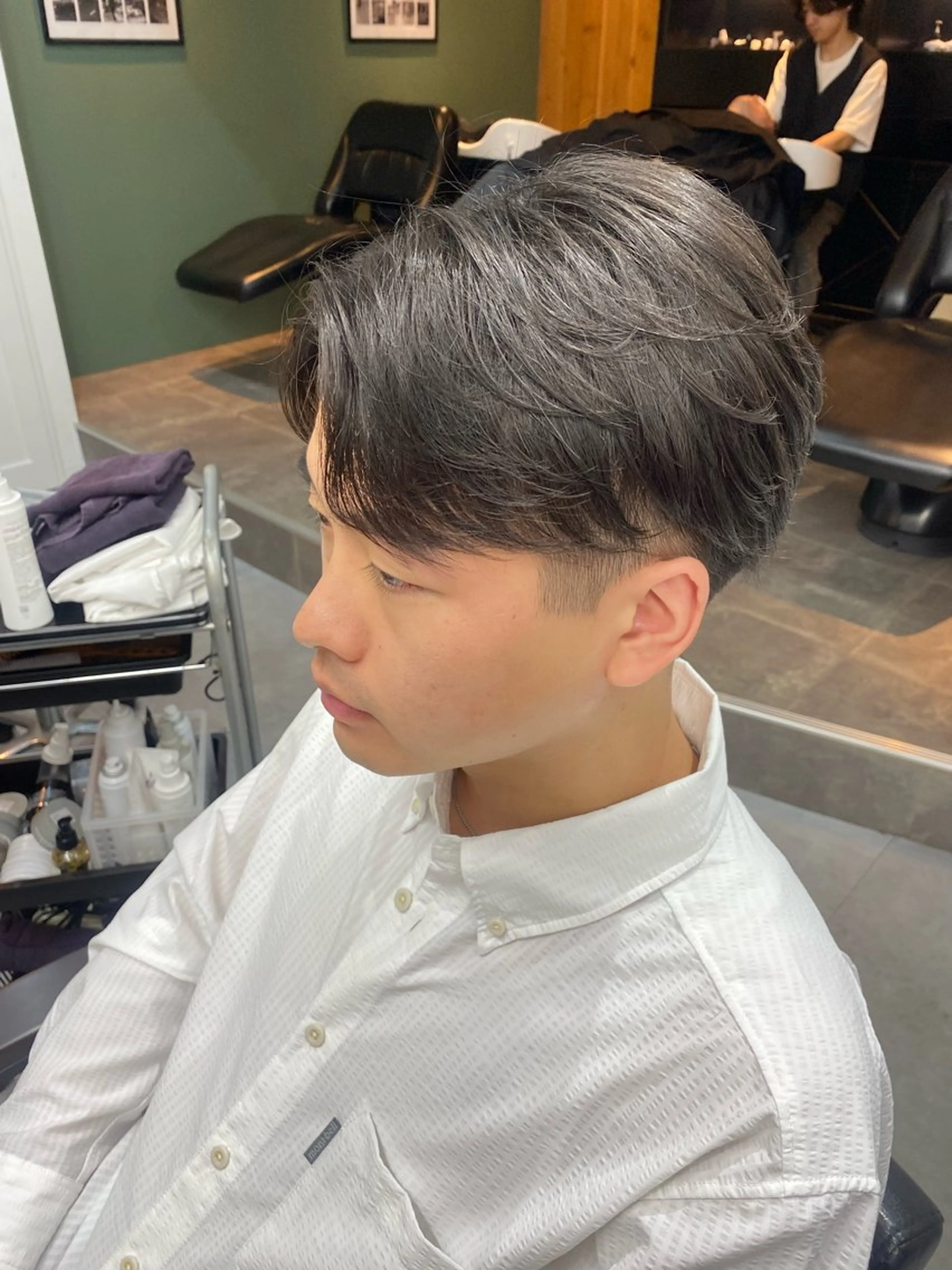 パーマ メンズ カット パーマ トリートメント レイヤーボブ/ 艶カラー/サナ🌼のヘアスタイル