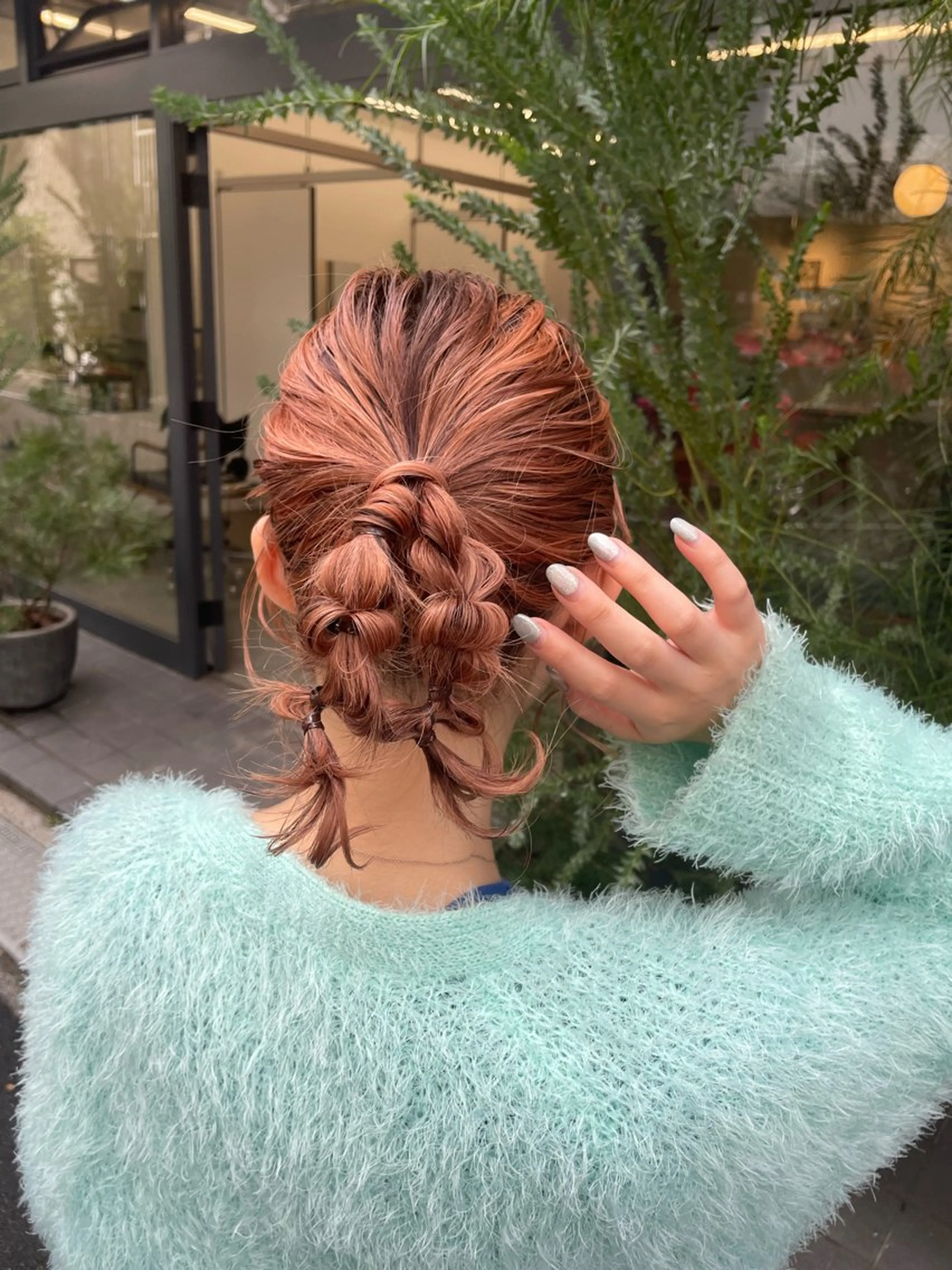 ミディアム ヘアアレンジ パーマ、ボブ、透明感 カラー、小須田ゆあのヘアスタイル