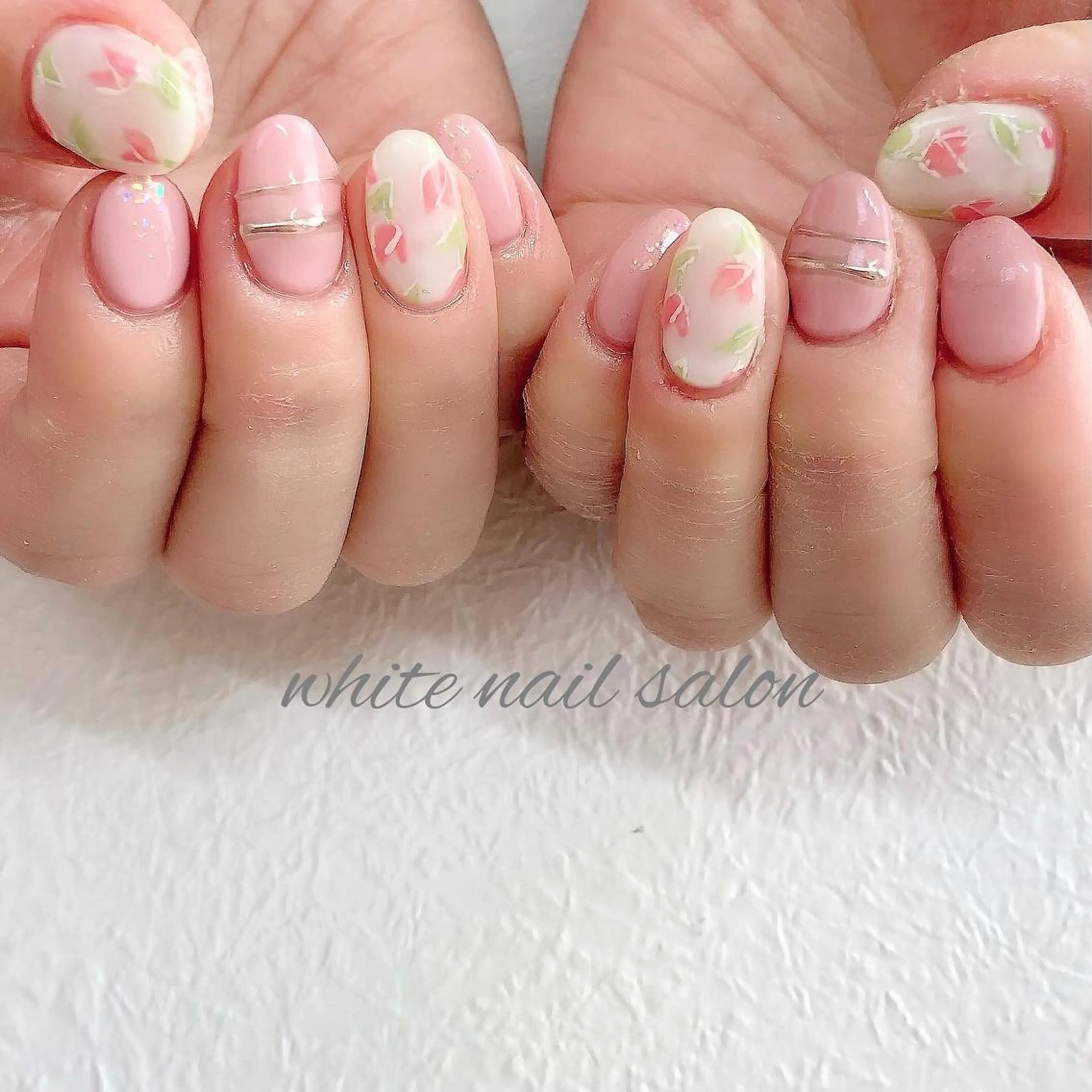 ネイル ジェルネイル ハードジェル 持ち込み ソフトジェル ハンドネイル white nail salonのネイルデザイン