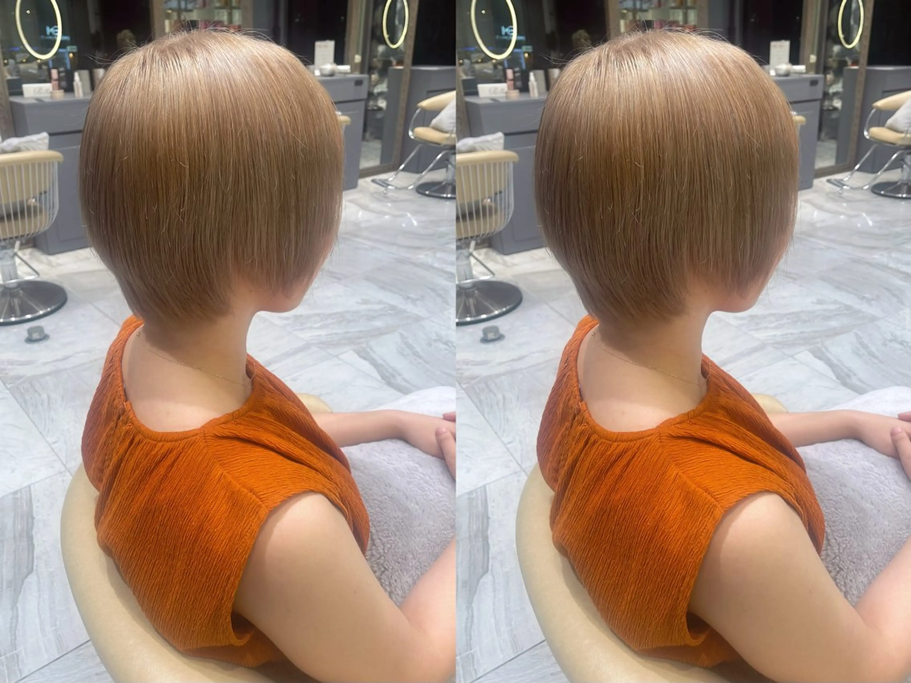 カラー ゆらんちょ/ブリーチ 無w/縮毛矯正/暖色のヘアスタイル