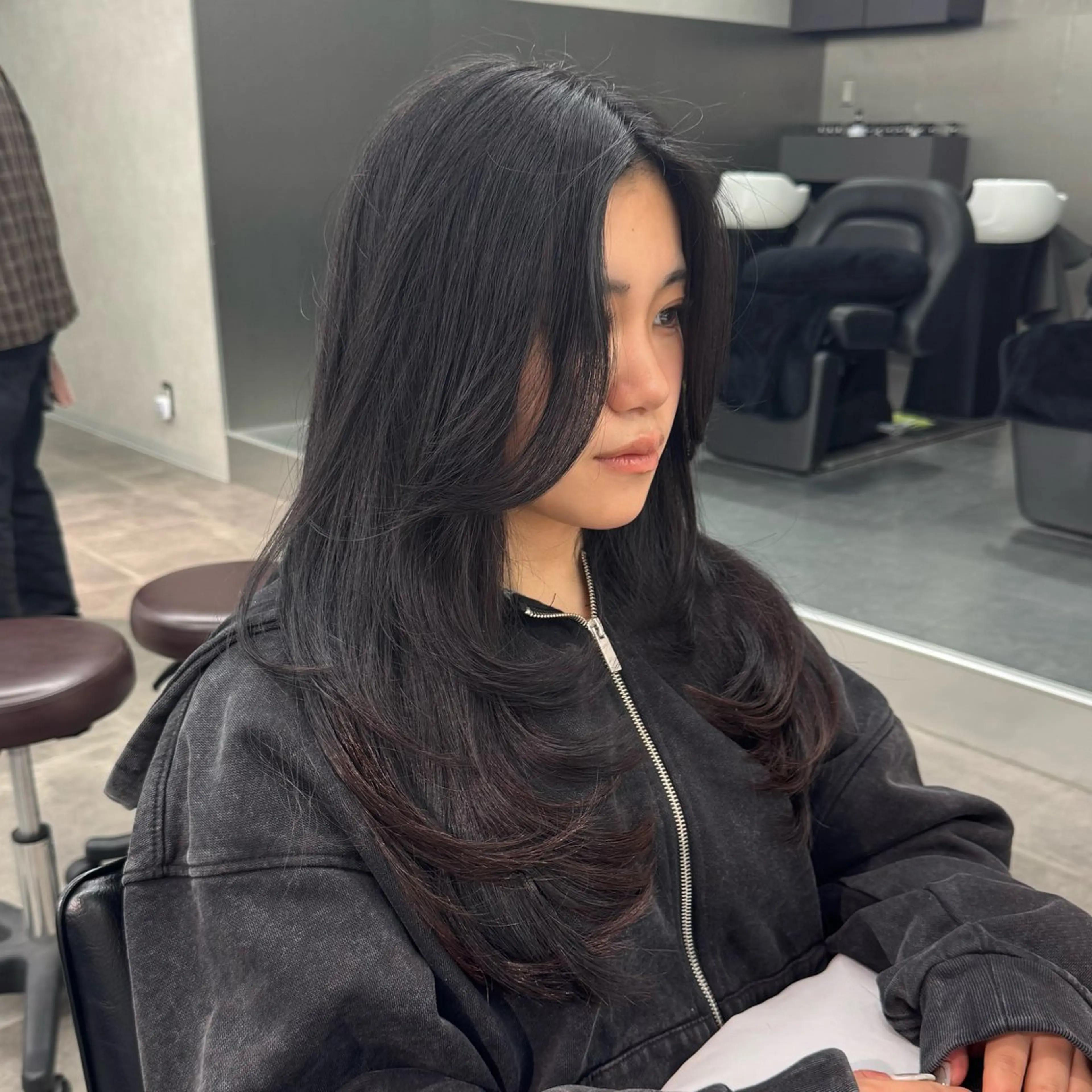 ロング カット ヘアカラー 韓国特化🇰🇷千葉 /レイヤーカット竜生のヘアスタイル