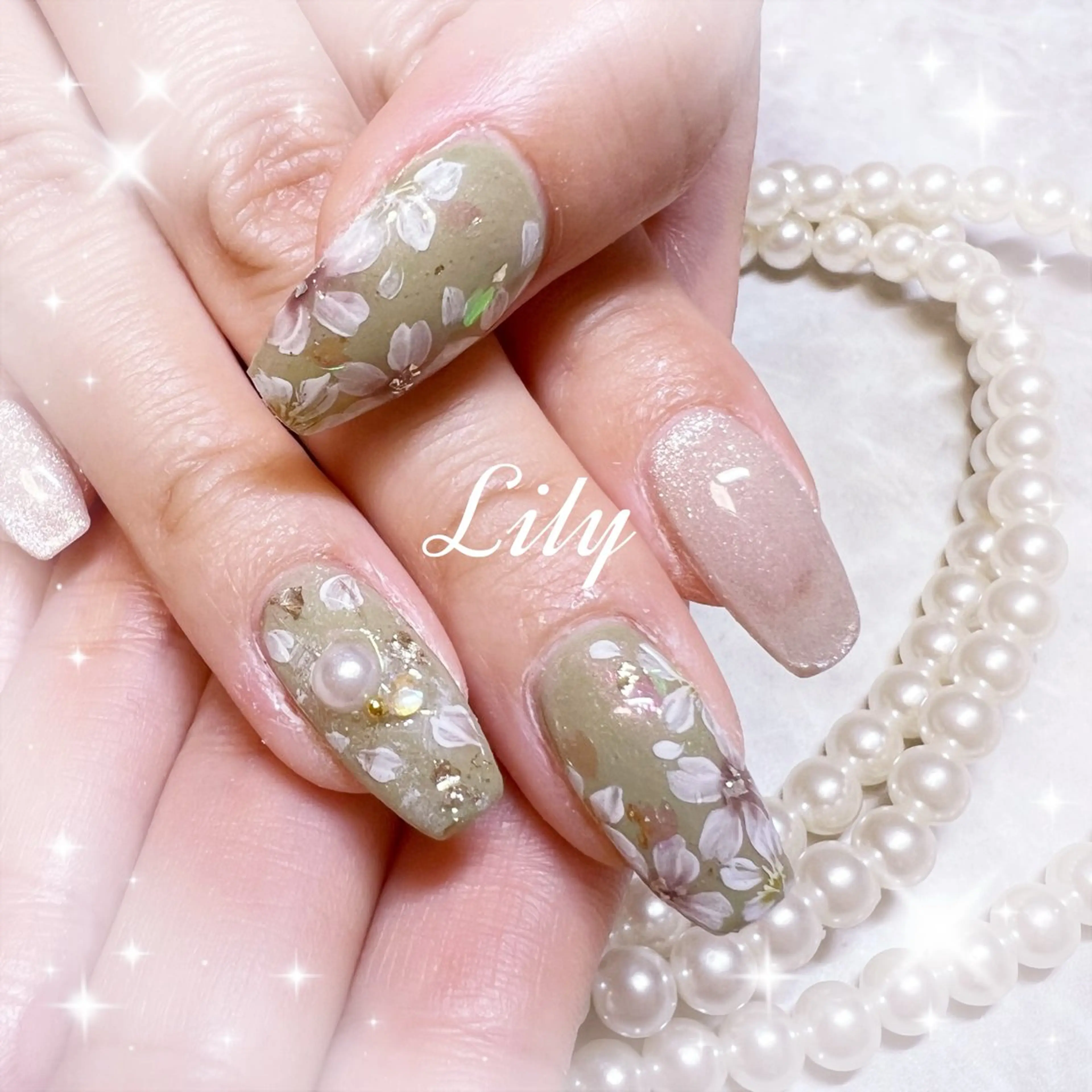ネイル 桜ネイル Nailsalon Lilyのネイルデザイン