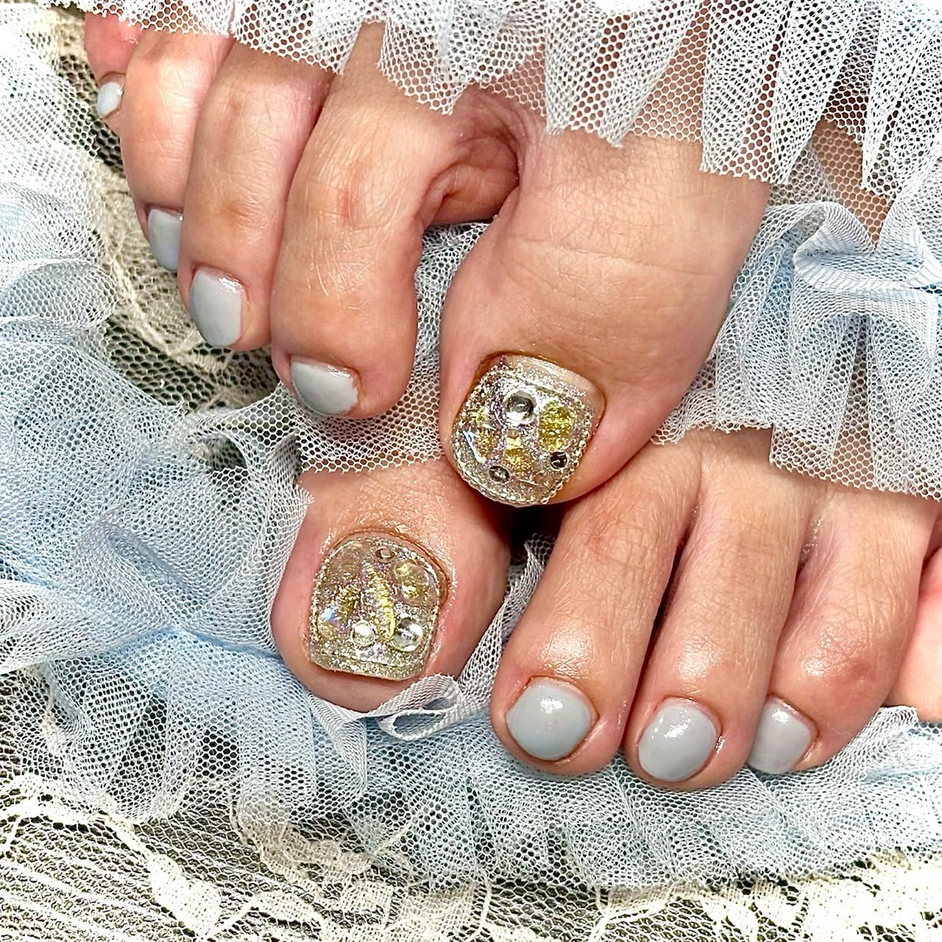 ネイル フットネイル 韓国ネイル 夏ネイル ワンホンネイル miminon 自宅ネイルサロンのネイルデザイン