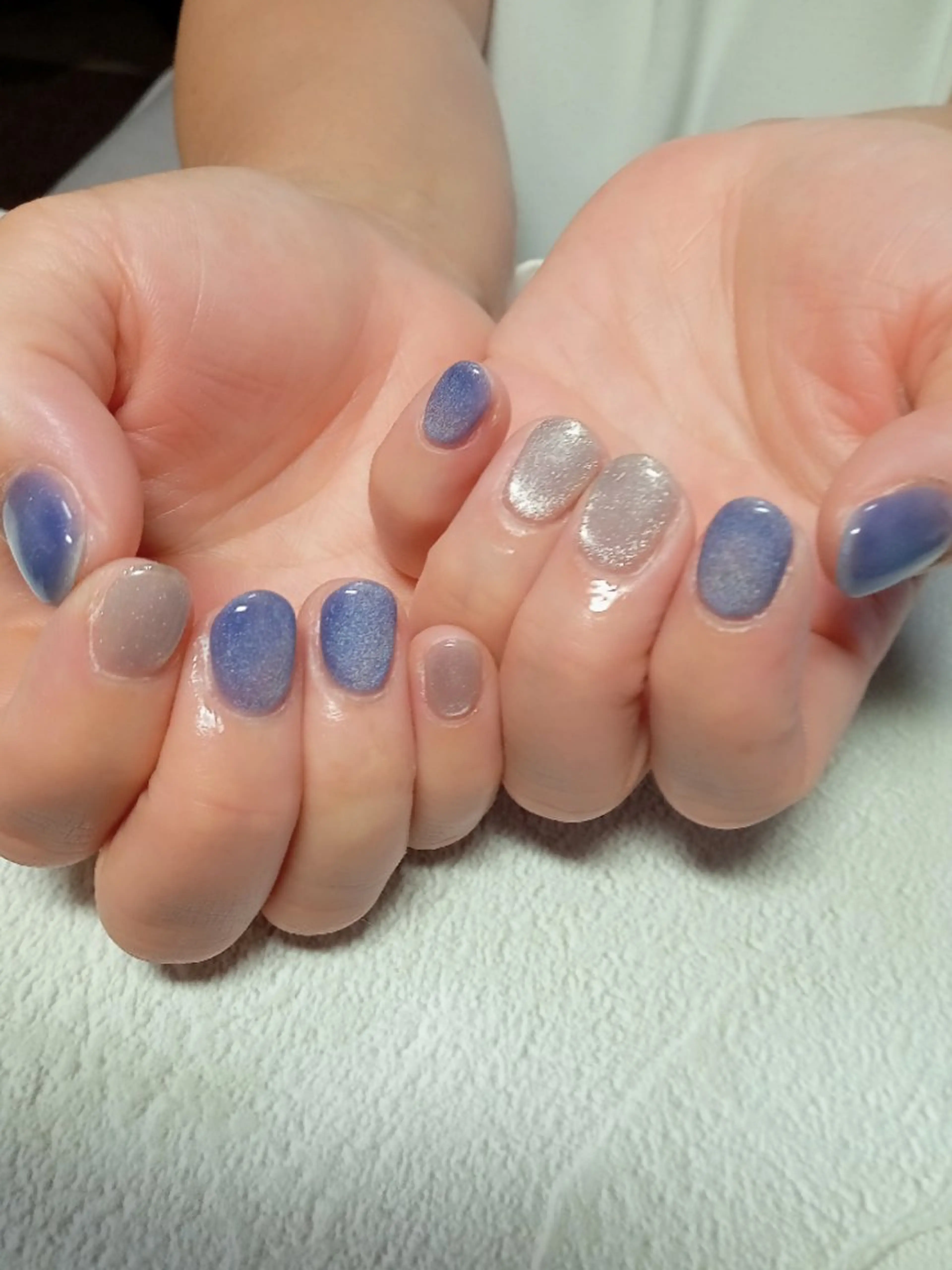 ネイル ハート キラキラネイル マグネットネイル ビー玉ネイル オフィスネイル ハンドネイル flure de neige yukiのネイルデザイン