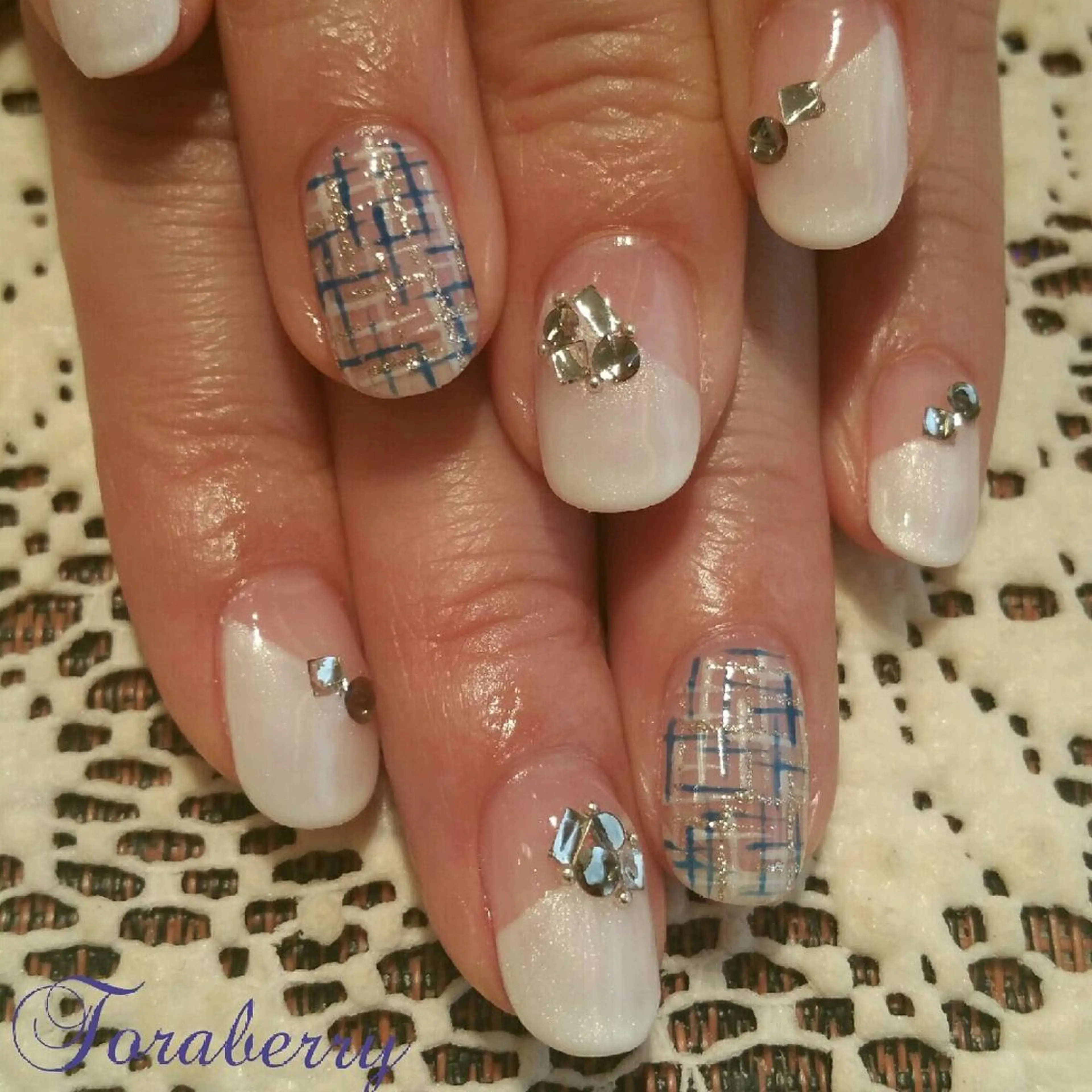 ネイル ツイードネイル ハンドネイル ネイリスト なつみのネイルデザイン