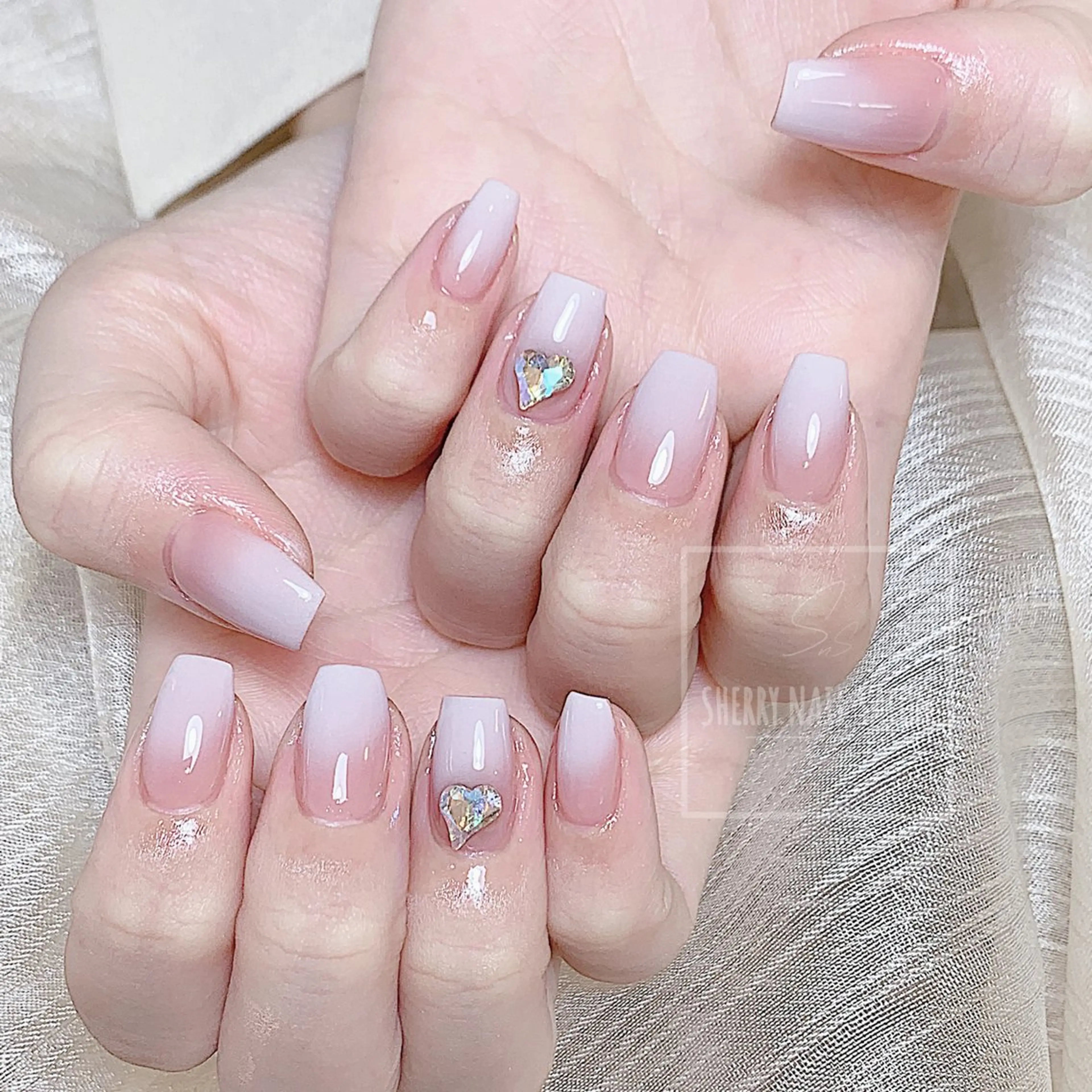 ネイル アートネイル チークネイル フレンチネイル ジェルネイル グラデーション moe自宅ネイルサロン所属・萌 自宅ネイルサロンのネイルデザイン