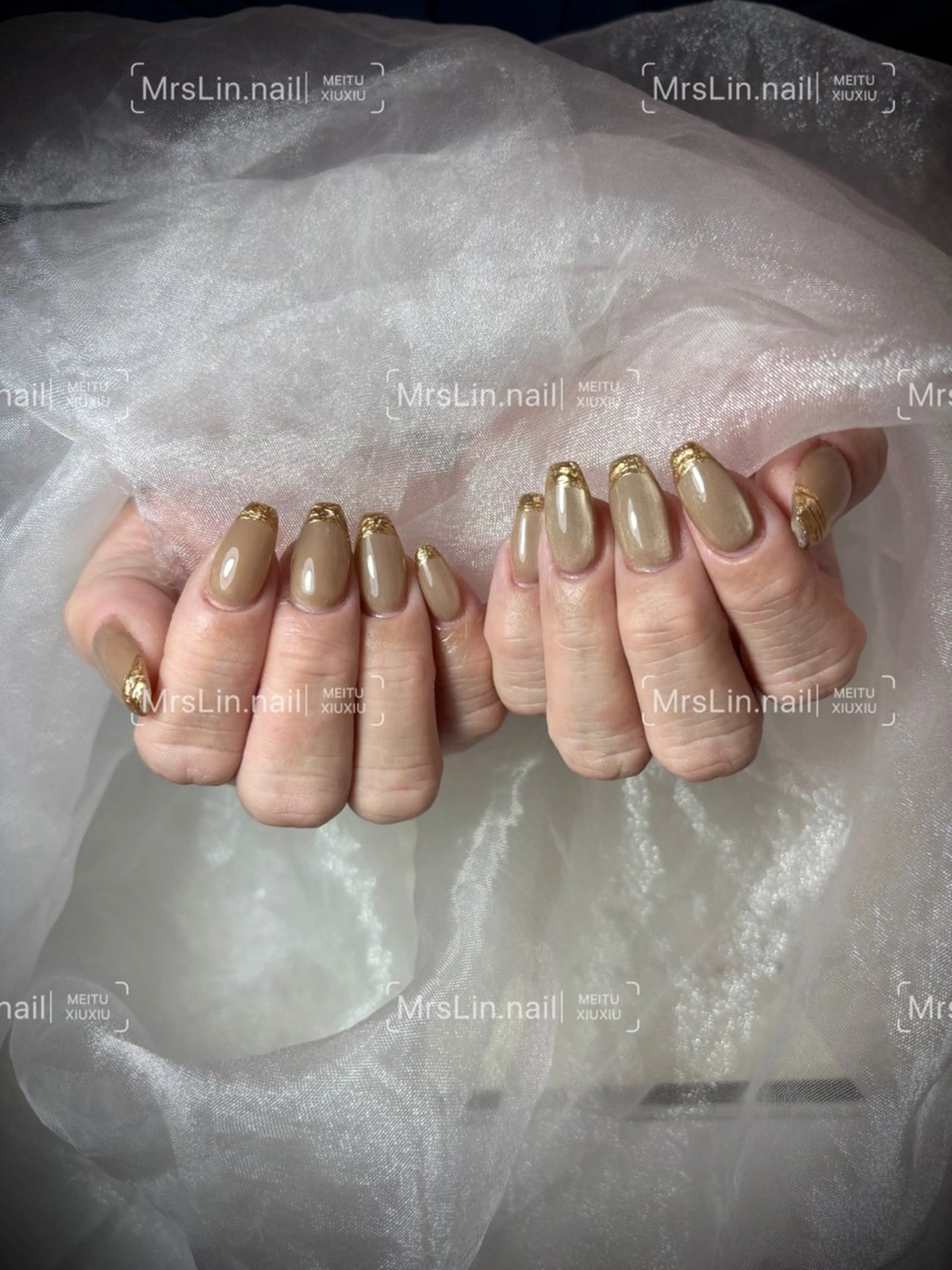 ネイル フレンチネイル ミラーネイル Mrs Lin.nailのネイルデザイン