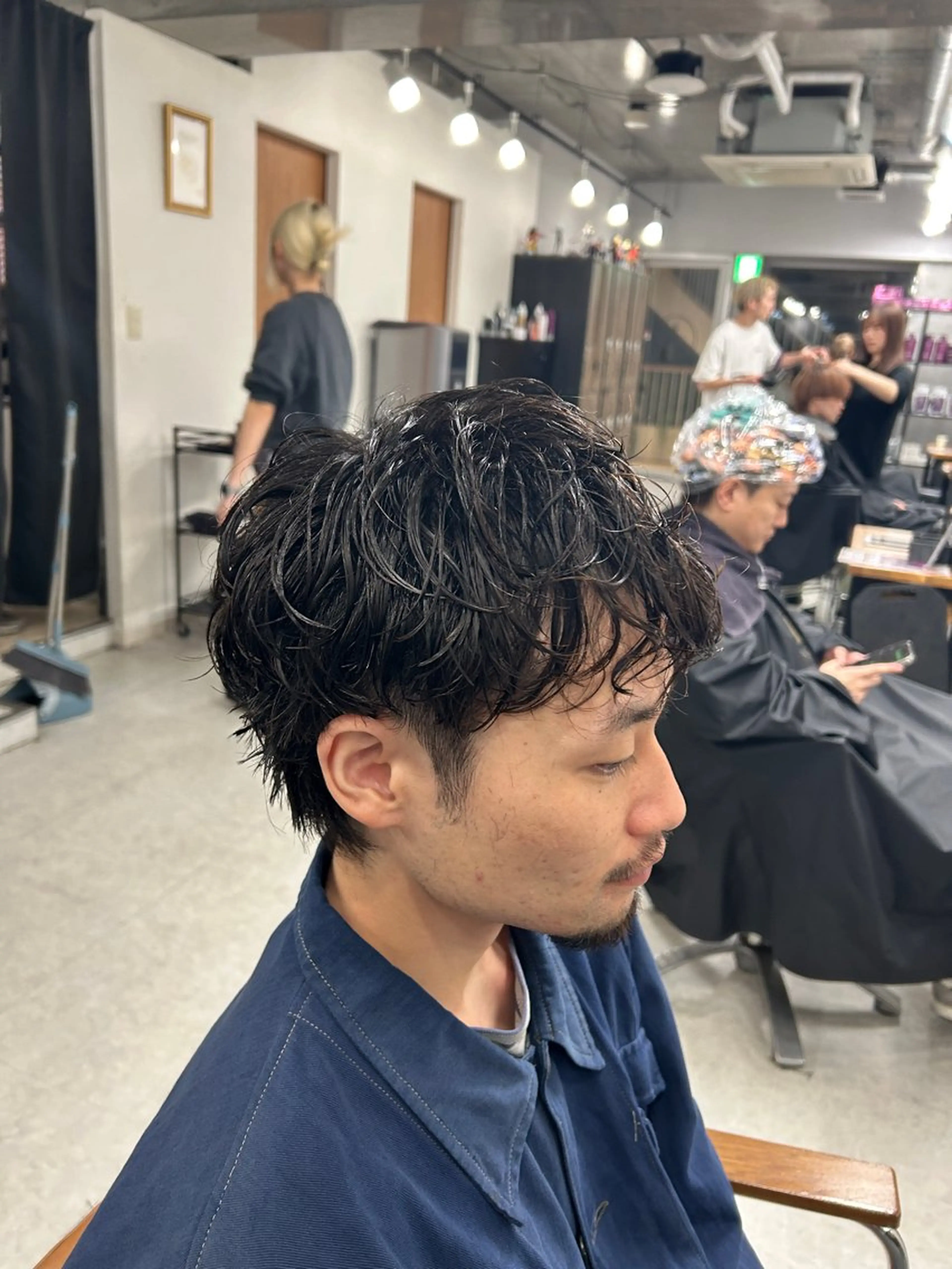 パーマ メンズ カット パーマ トリートメント ヘッドスパ ヘアセット カズキ🌼曲がる縮毛 ／くせ毛パーマのヘアスタイル