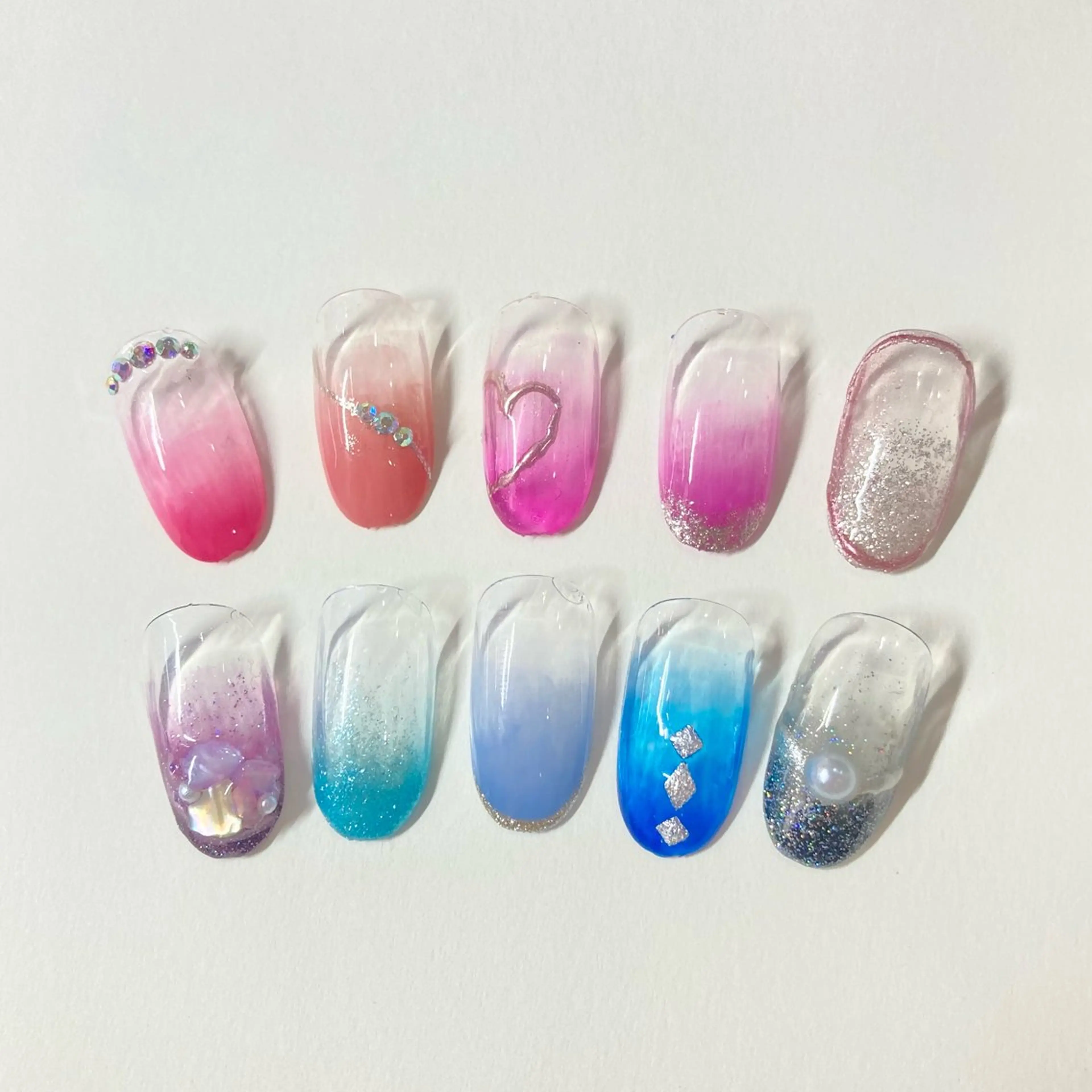 2【オフ有】グラデーション+写真アート2本付0円の写真