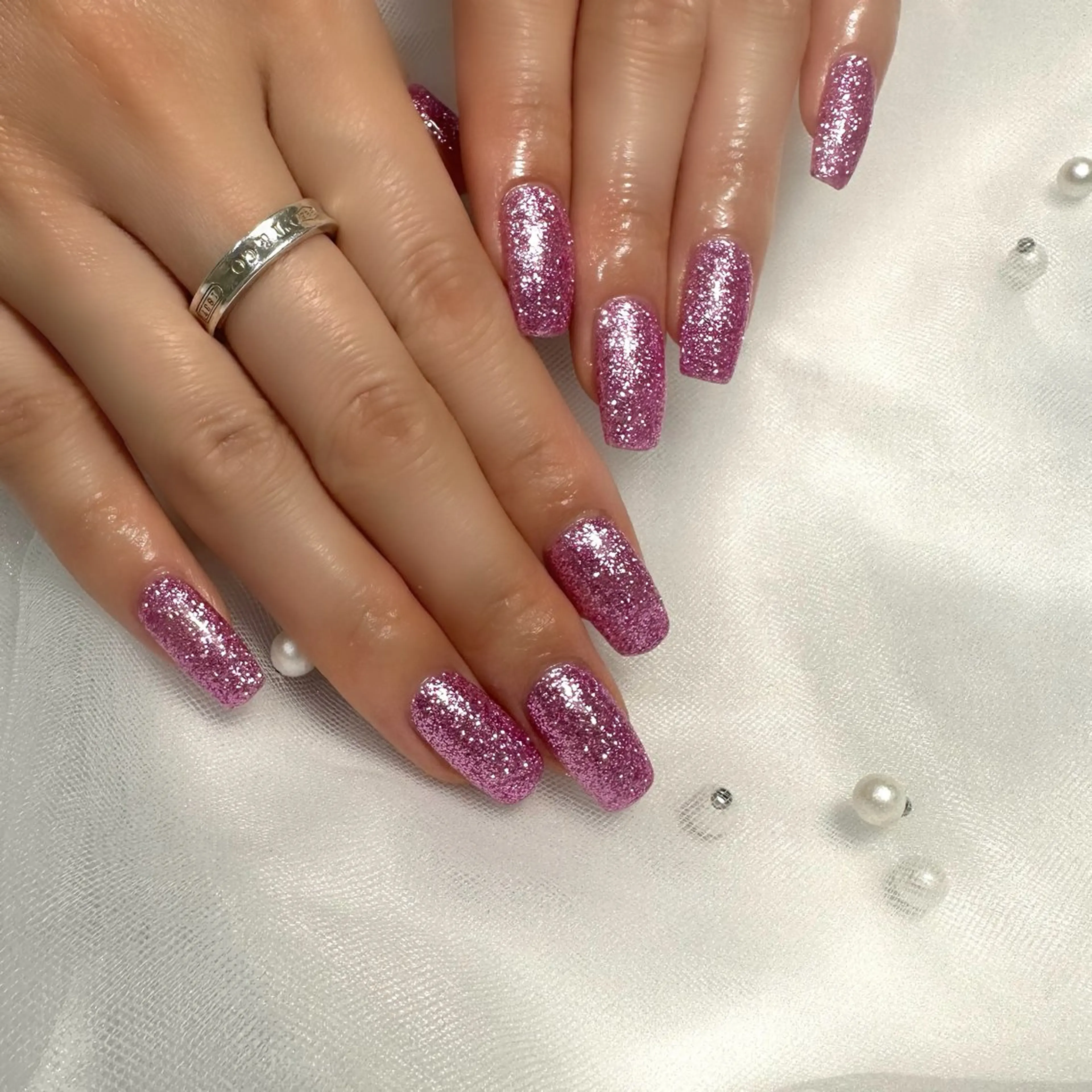 ネイル ラメ(グリッター) ワンカラーネイル ハンドネイル 🫧Zina船橋北口 mai🫧のネイルデザイン